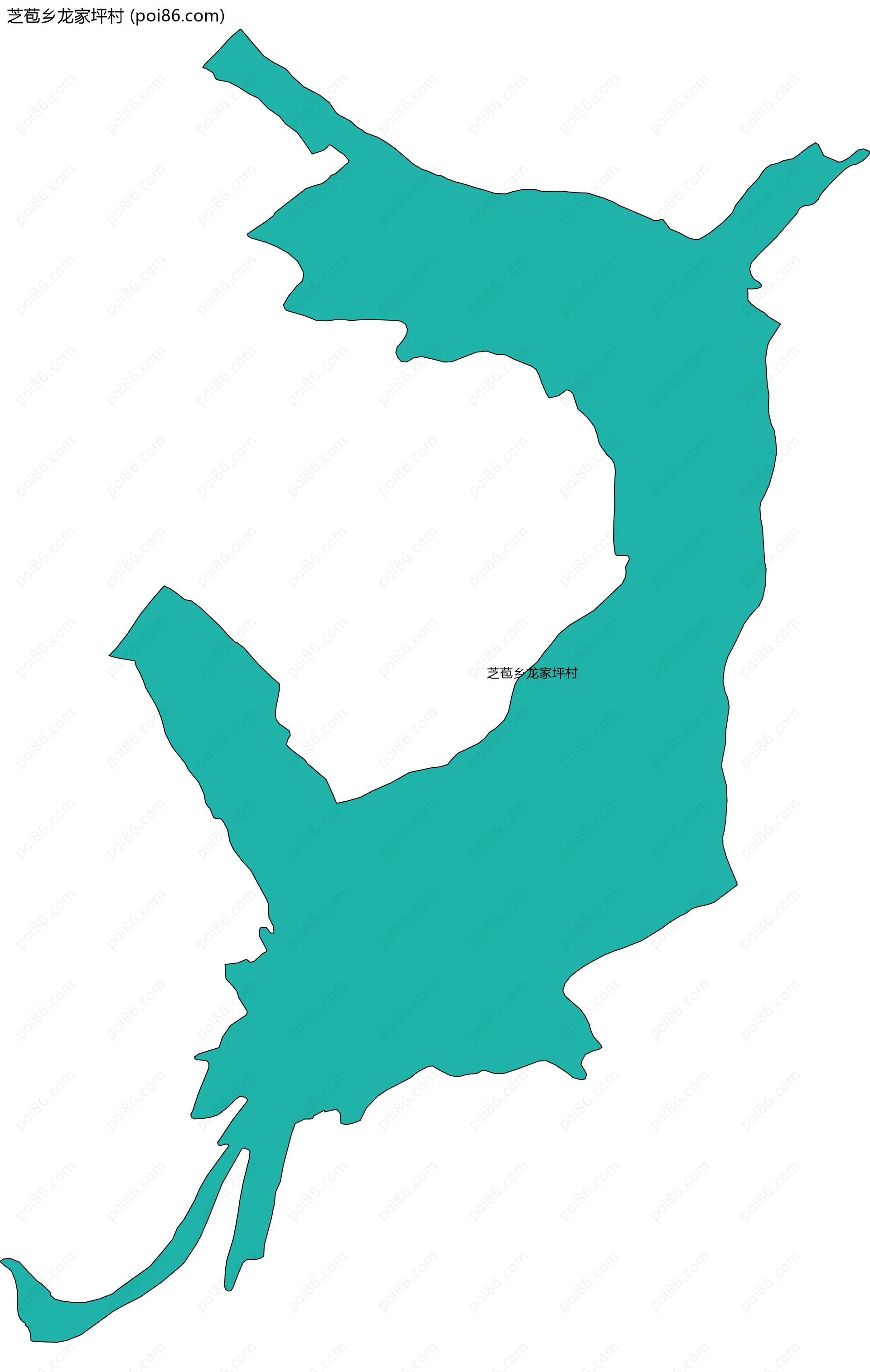 芝苞乡龙家坪村边界地图