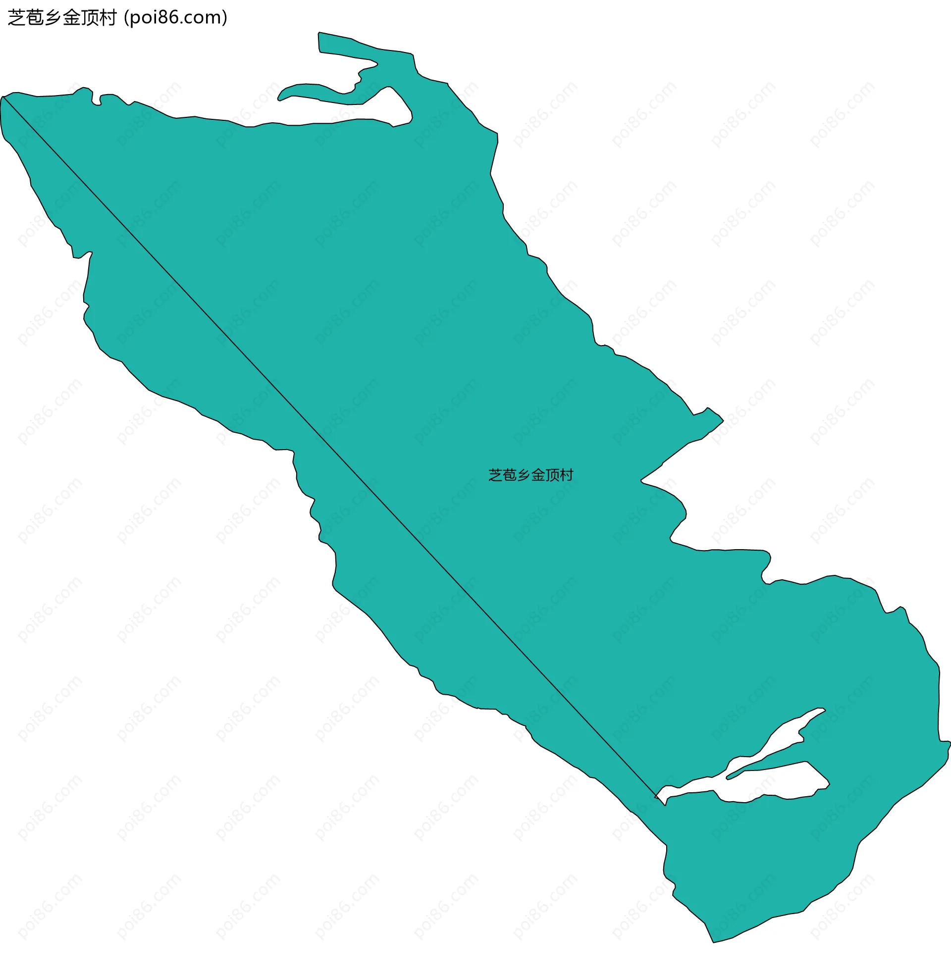 芝苞乡金顶村边界地图
