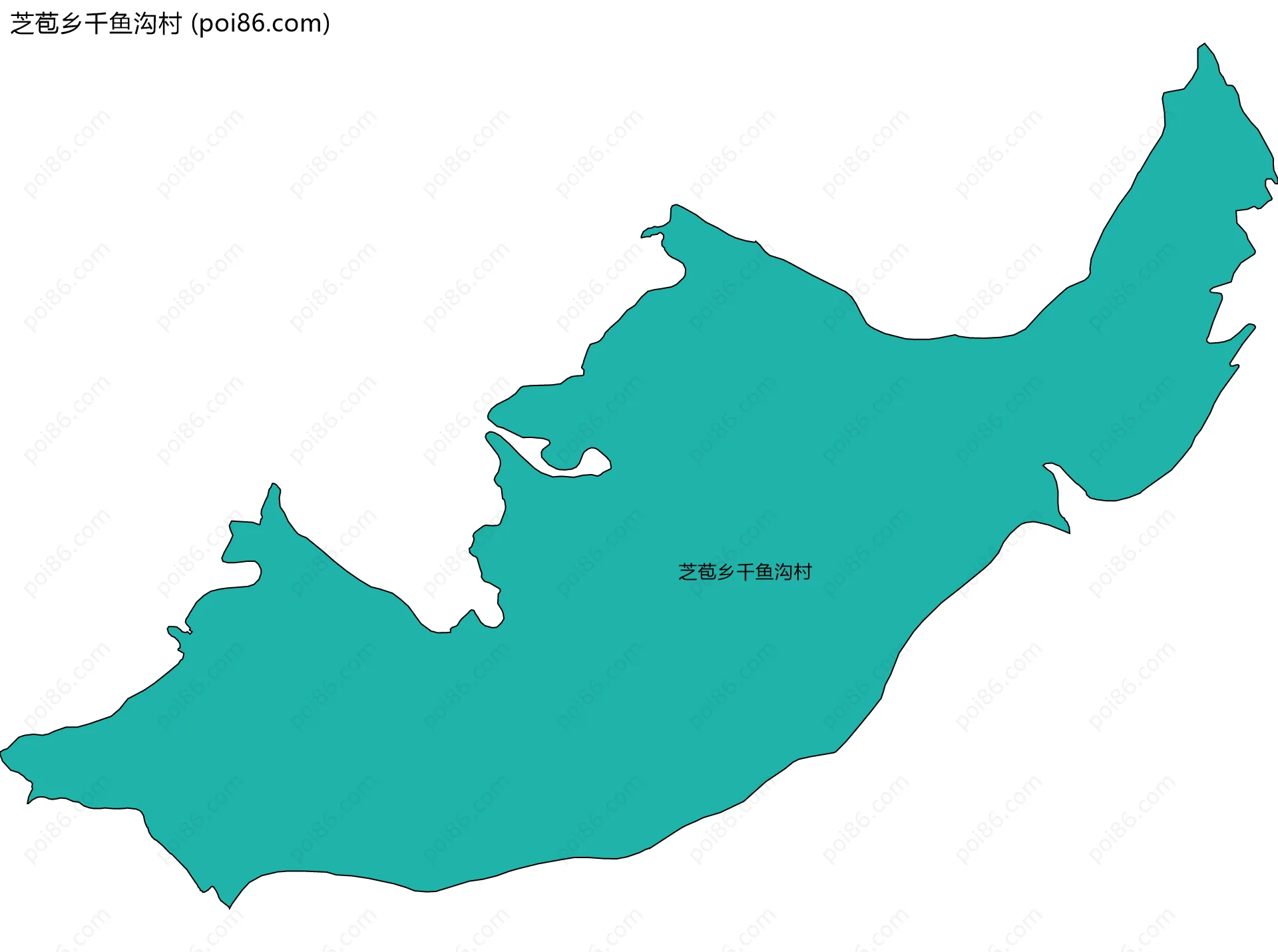 芝苞乡千鱼沟村边界地图