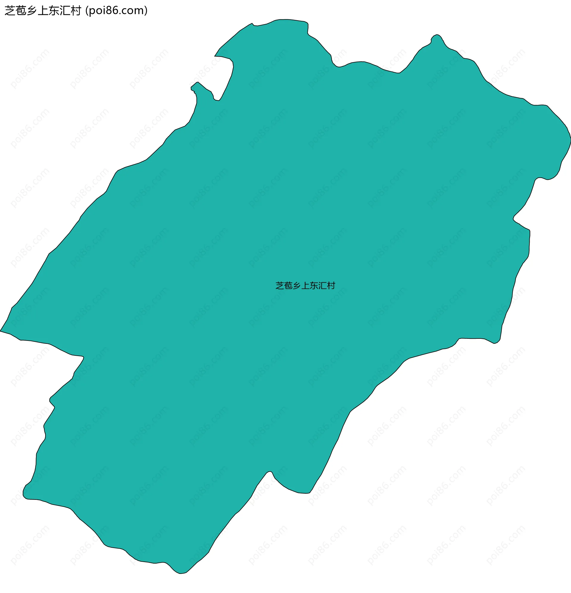 芝苞乡上东汇村边界地图