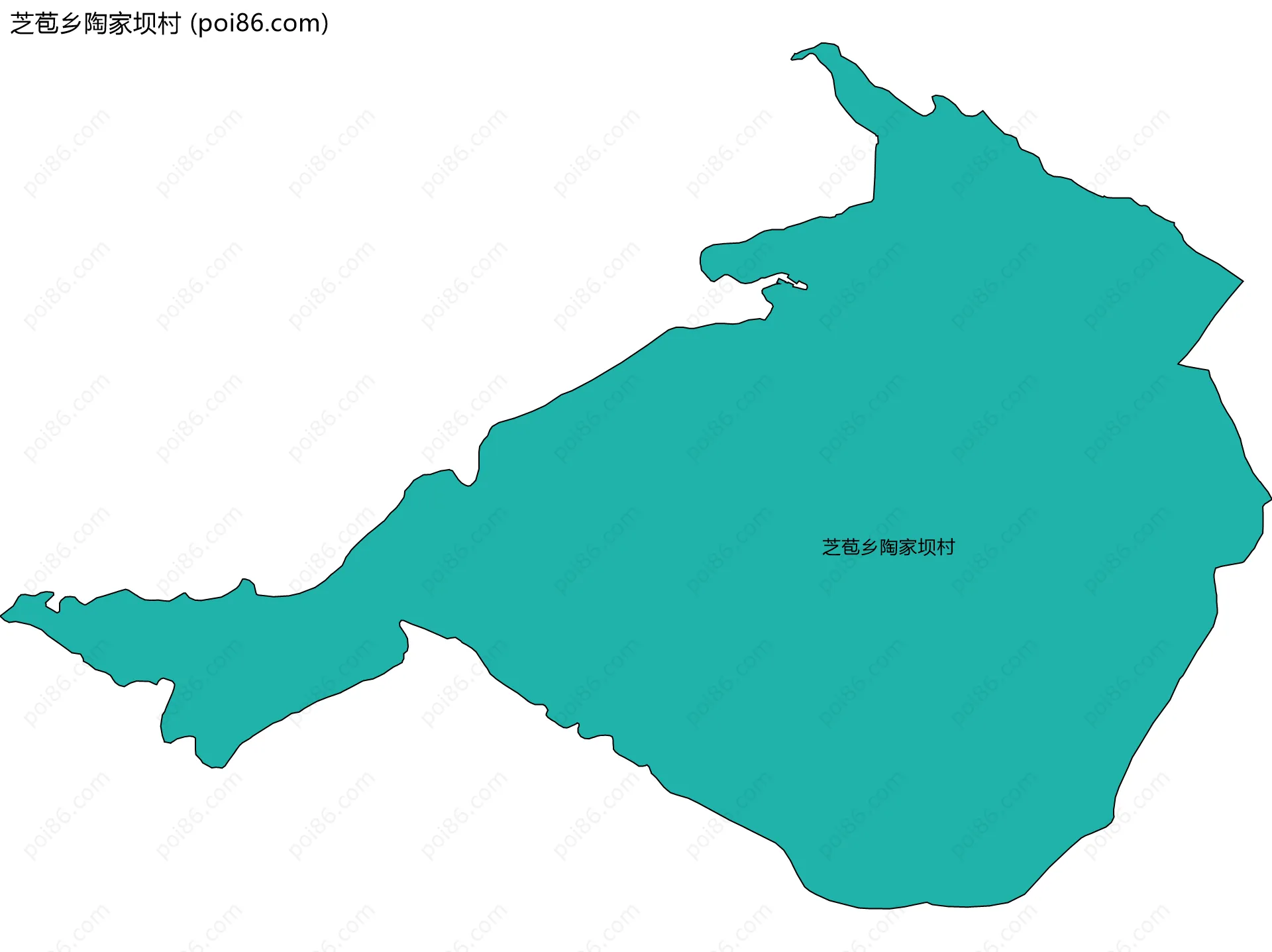 芝苞乡陶家坝村边界地图