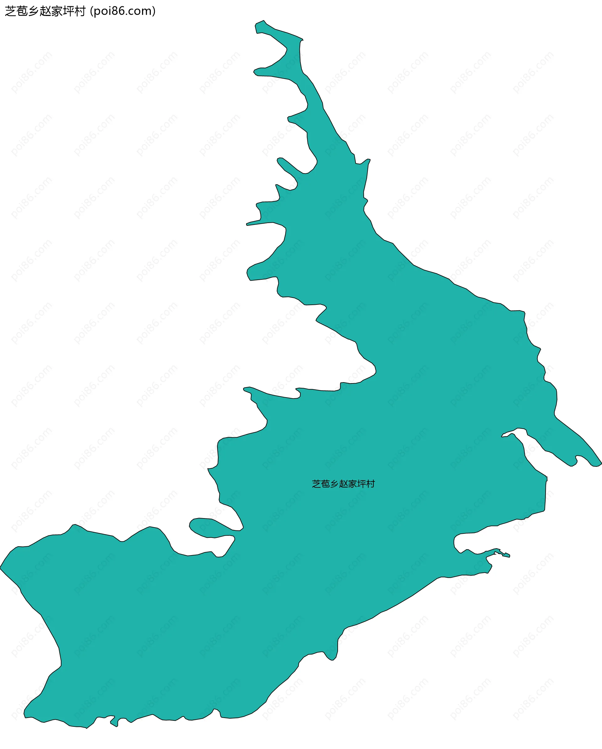 芝苞乡赵家坪村边界地图