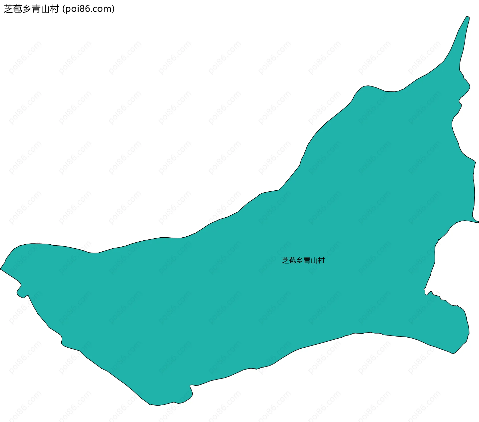 芝苞乡青山村边界地图