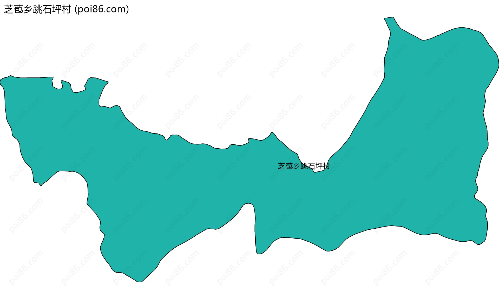 芝苞乡跳石坪村边界地图