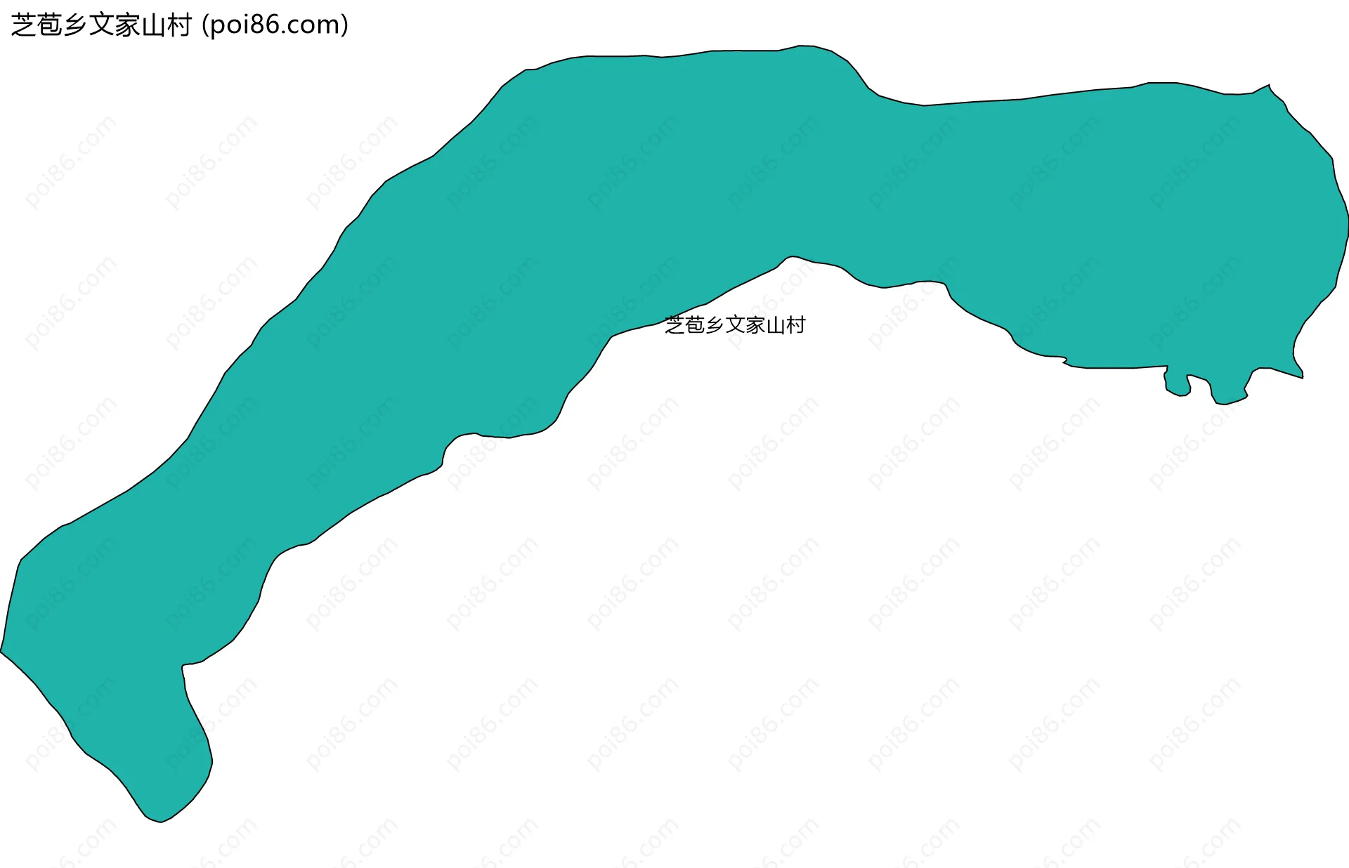 芝苞乡文家山村边界地图