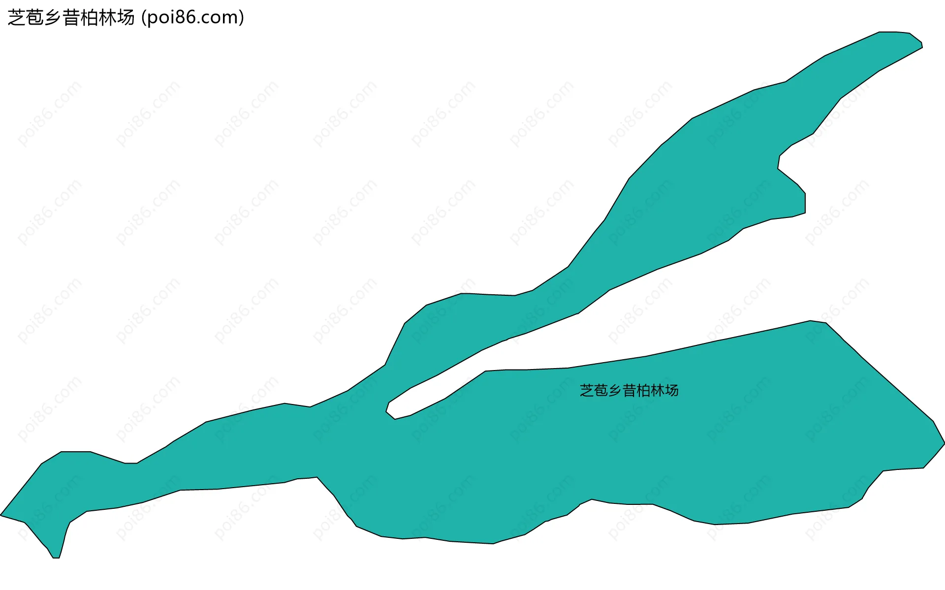 芝苞乡昔柏林场边界地图