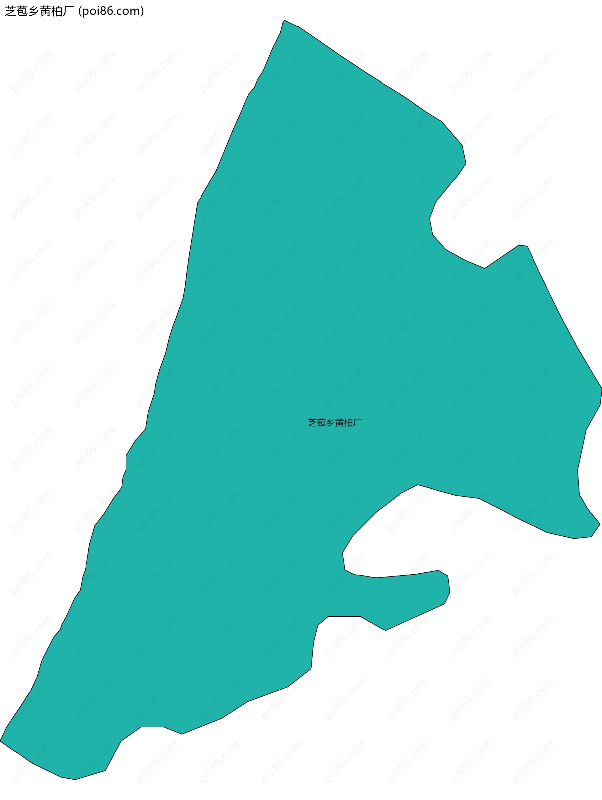 芝苞乡黄柏厂边界地图