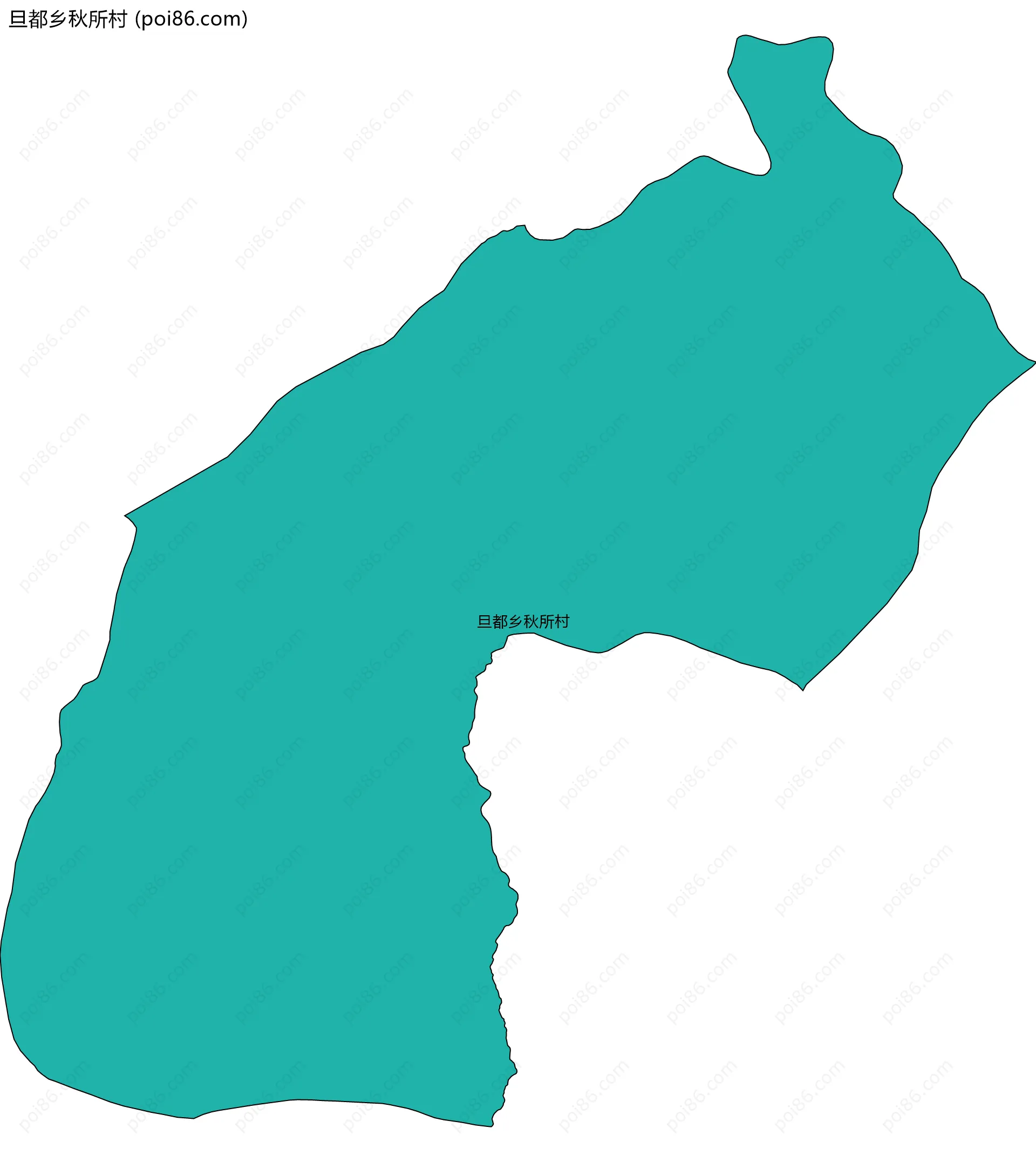 旦都乡秋所村边界地图