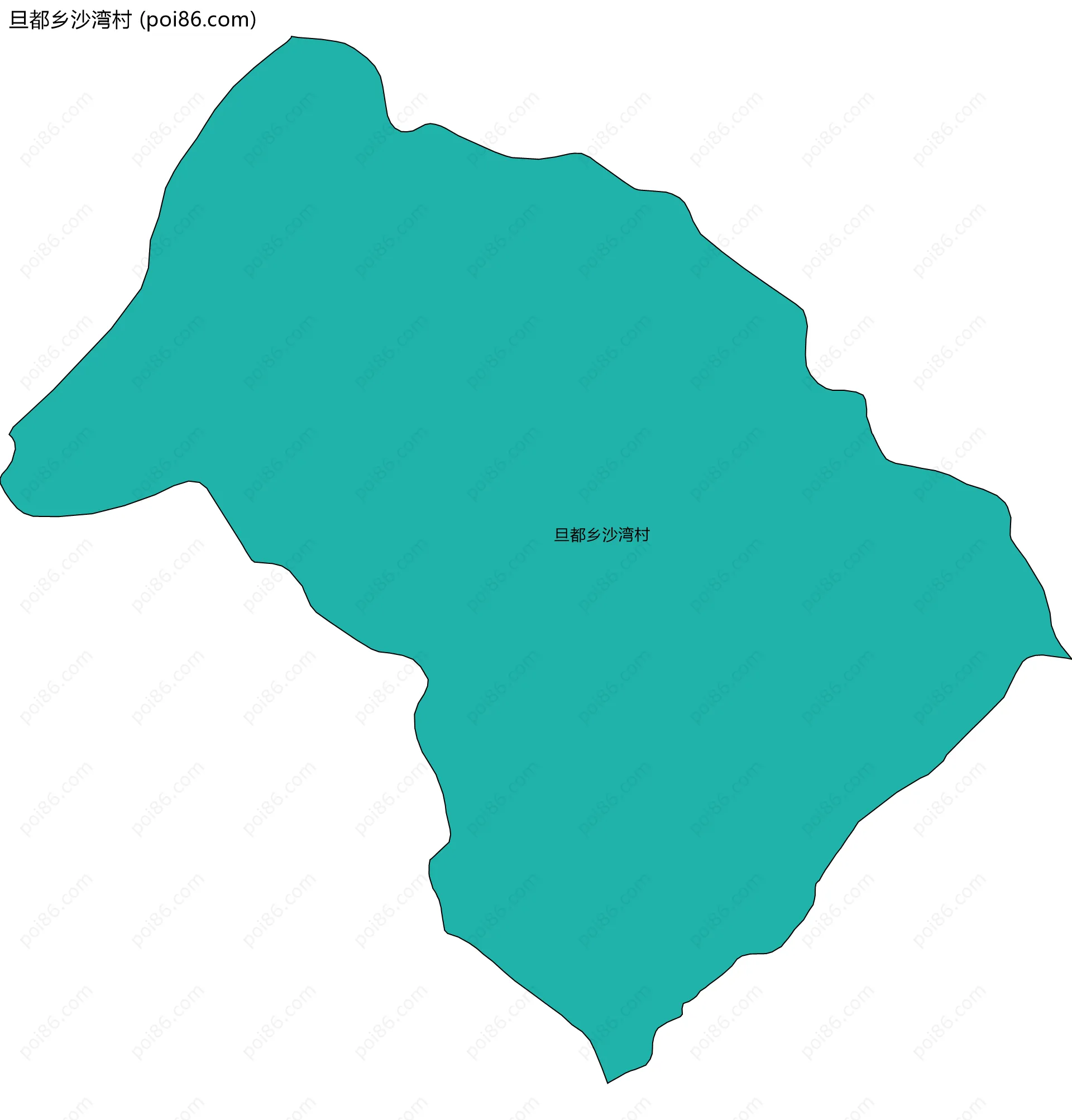 旦都乡沙湾村边界地图