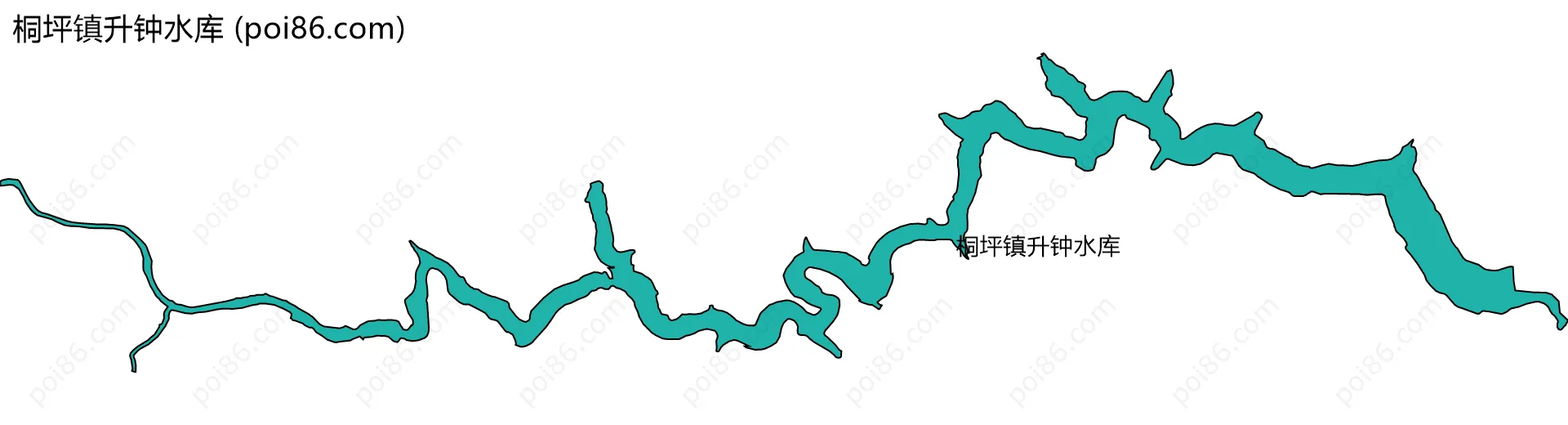 桐坪镇升钟水库边界地图