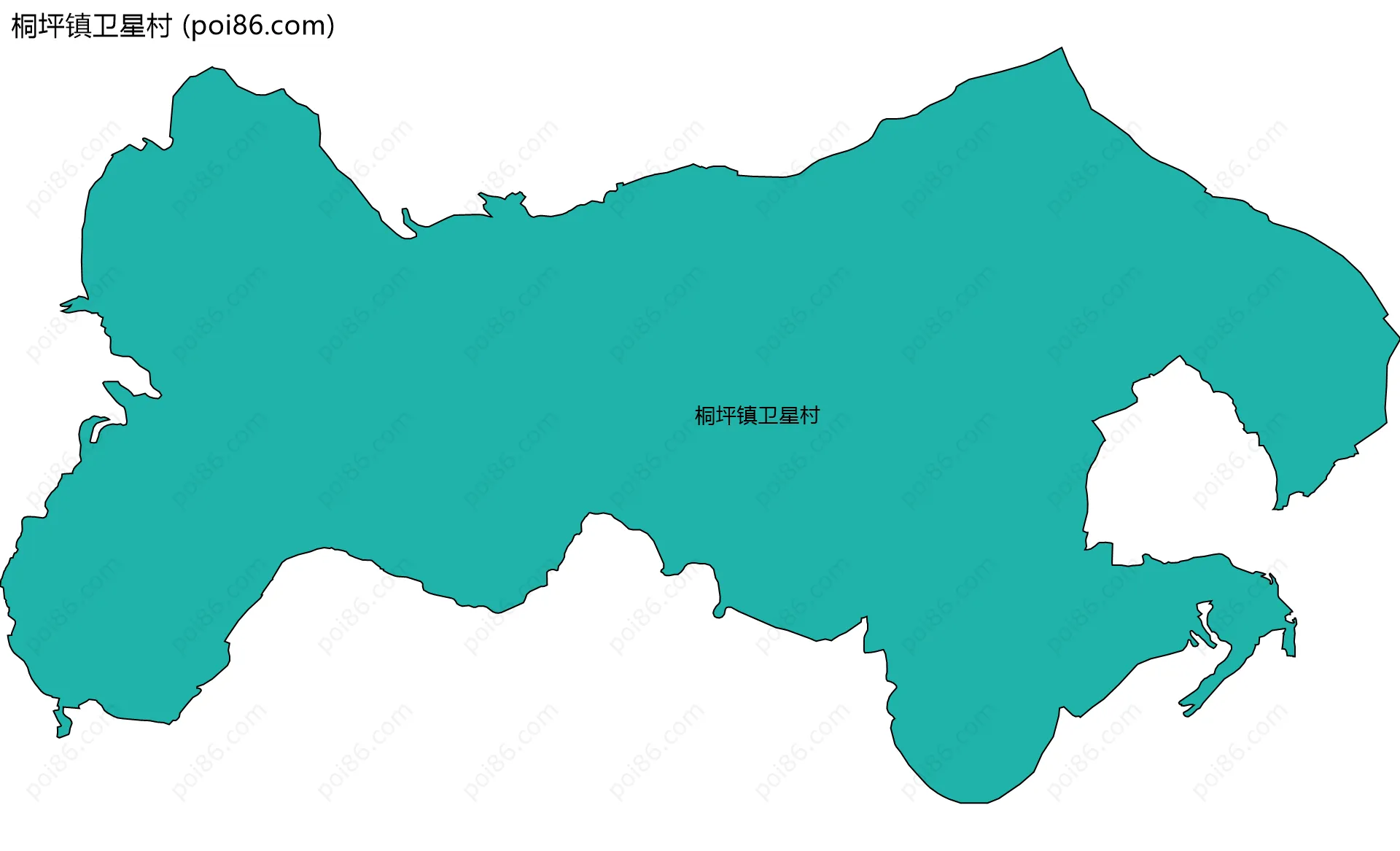 桐坪镇卫星村边界地图