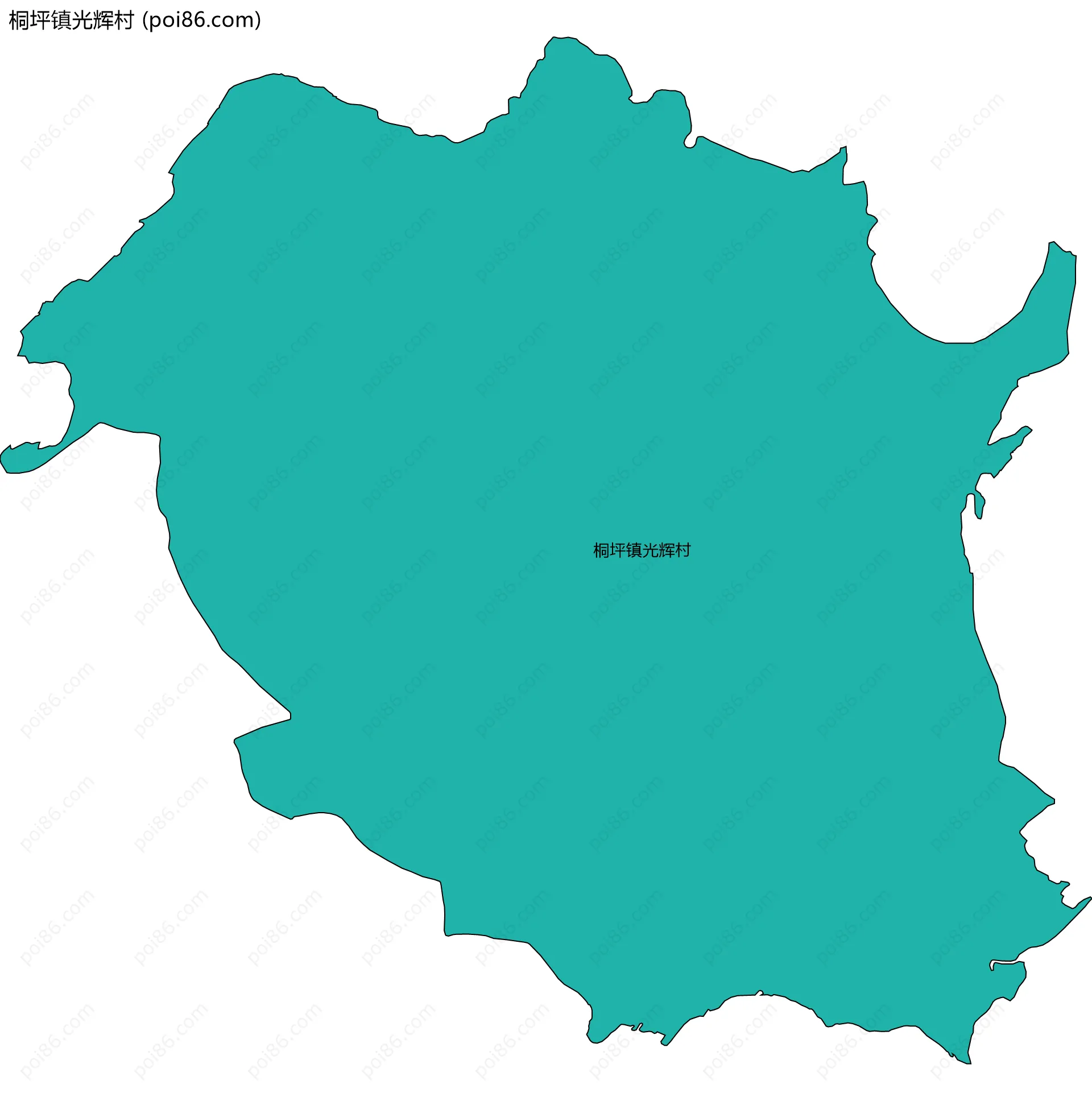 桐坪镇光辉村边界地图