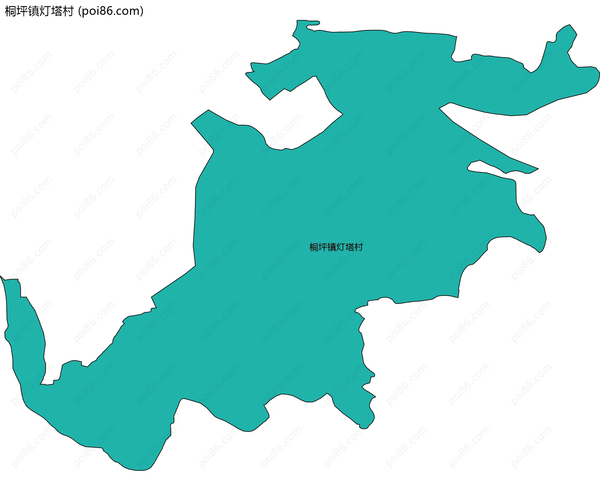 桐坪镇灯塔村边界地图