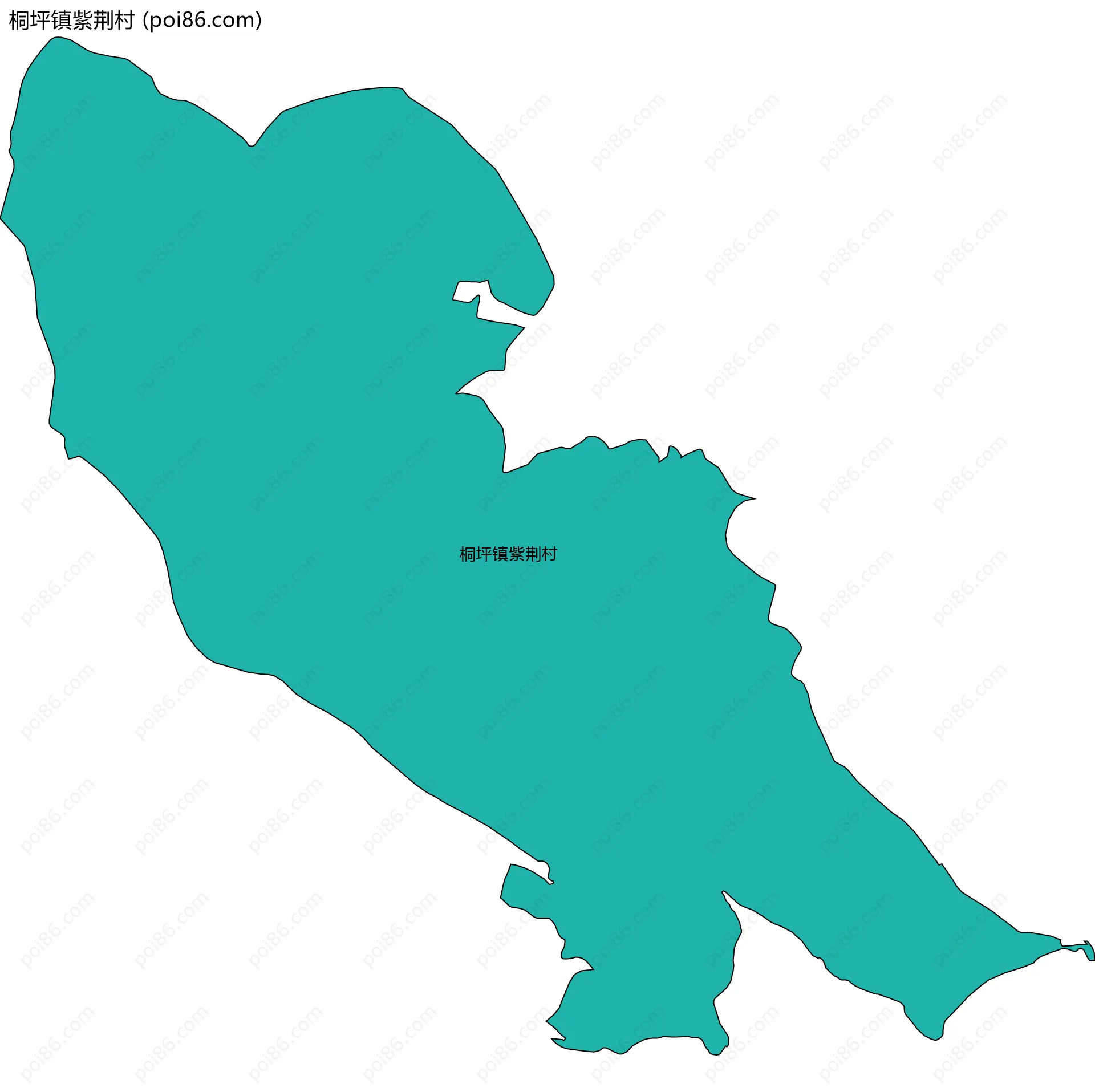 桐坪镇紫荆村边界地图