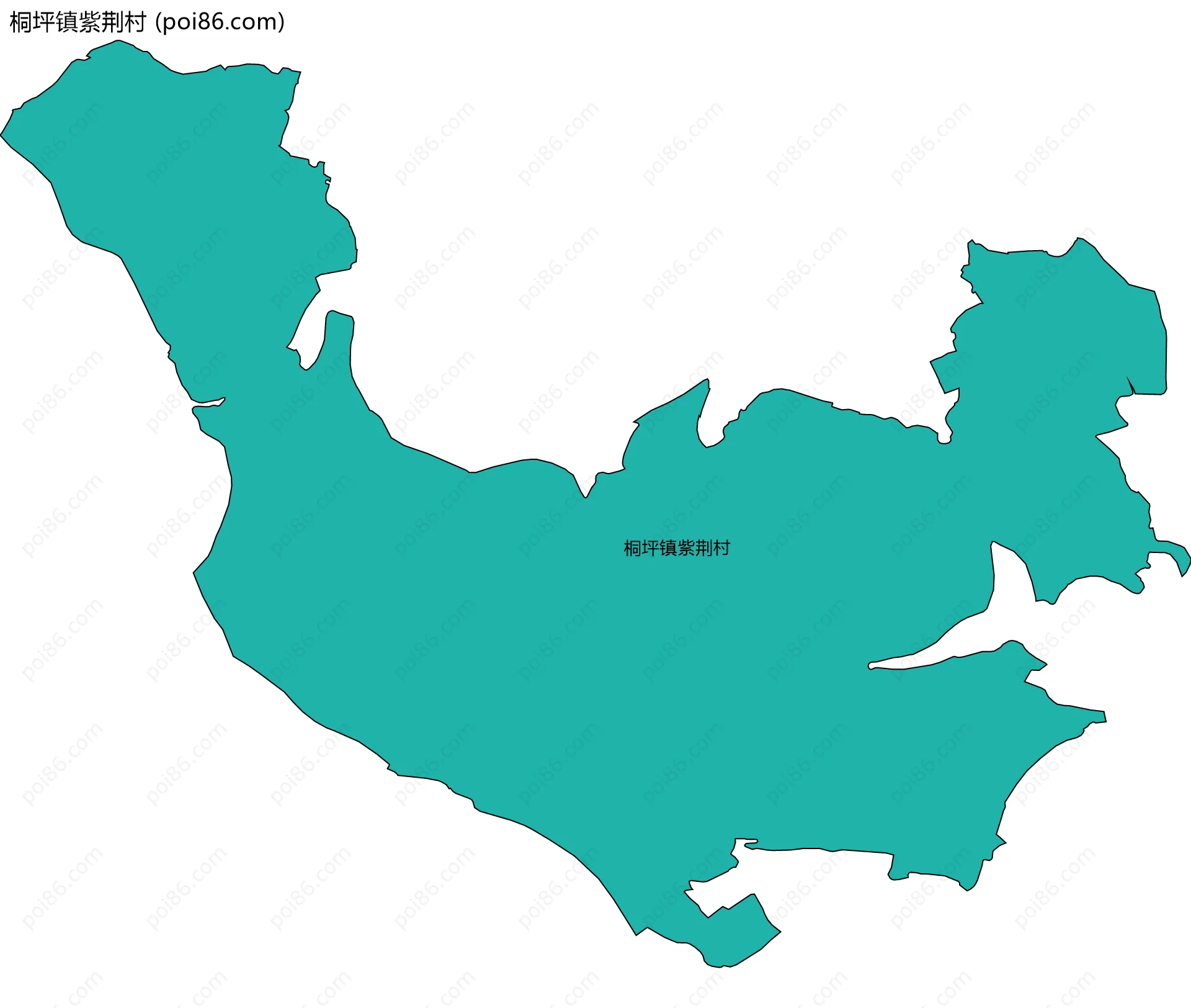 桐坪镇紫荆村边界地图
