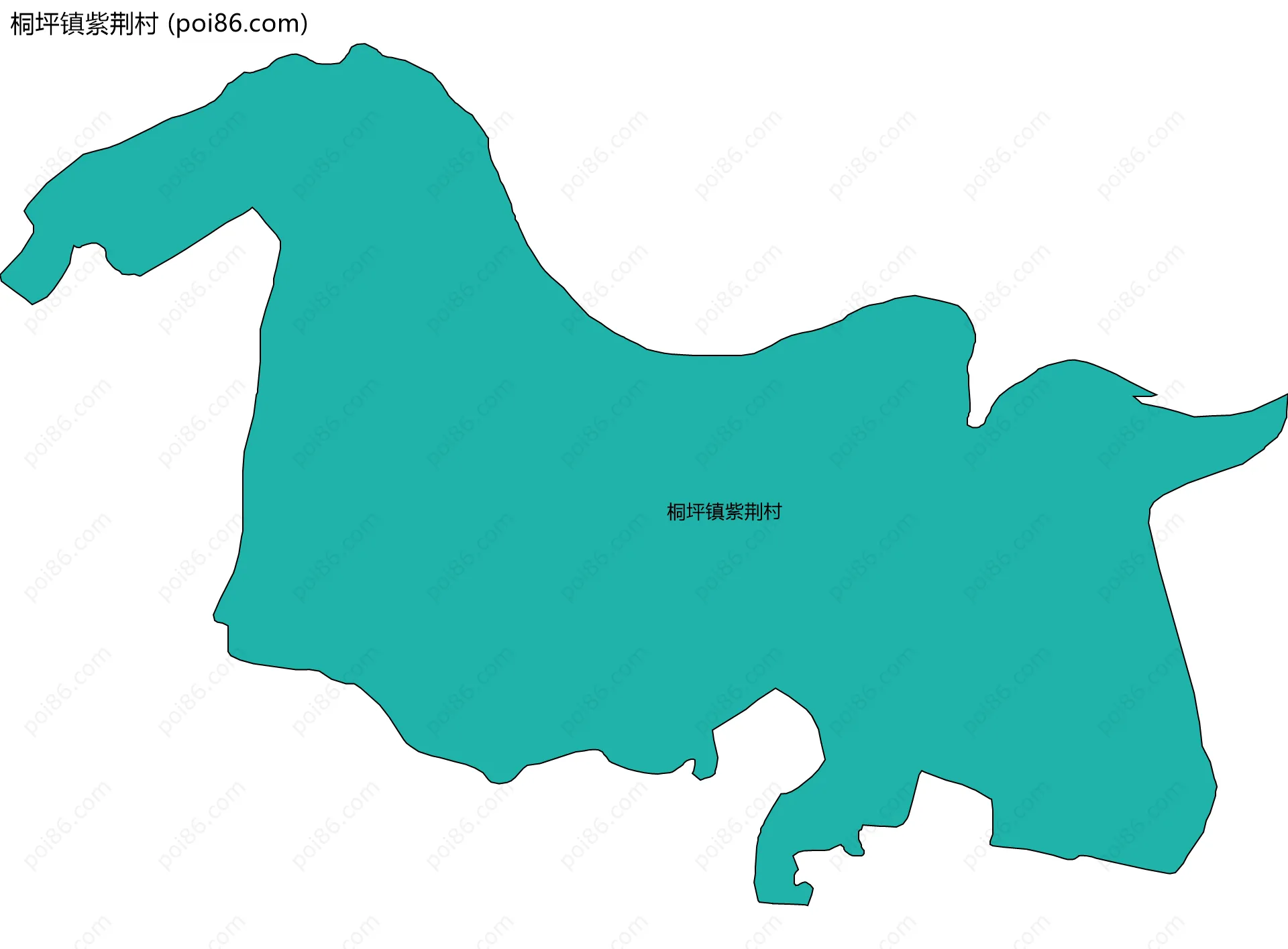 桐坪镇紫荆村边界地图