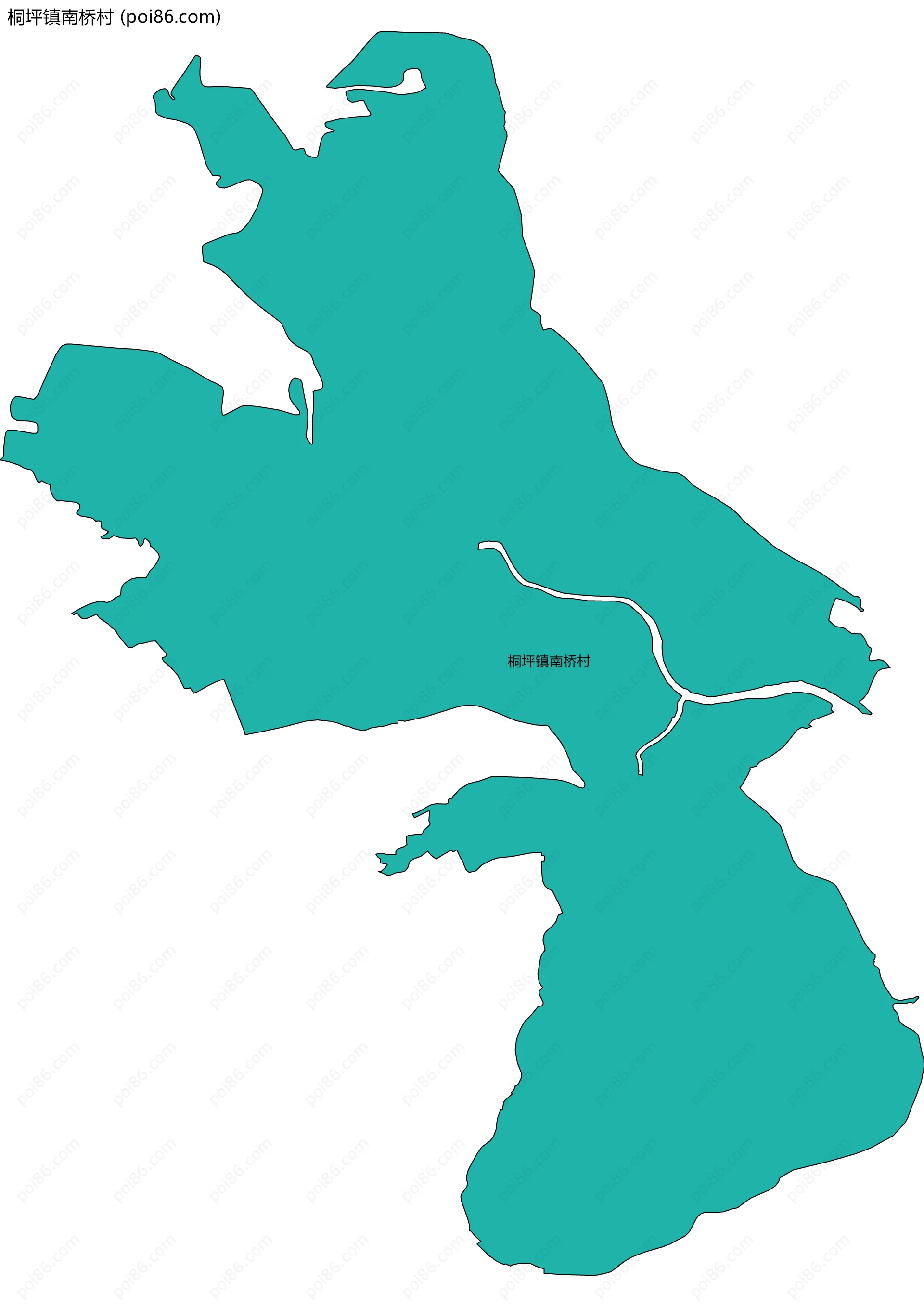 桐坪镇南桥村边界地图