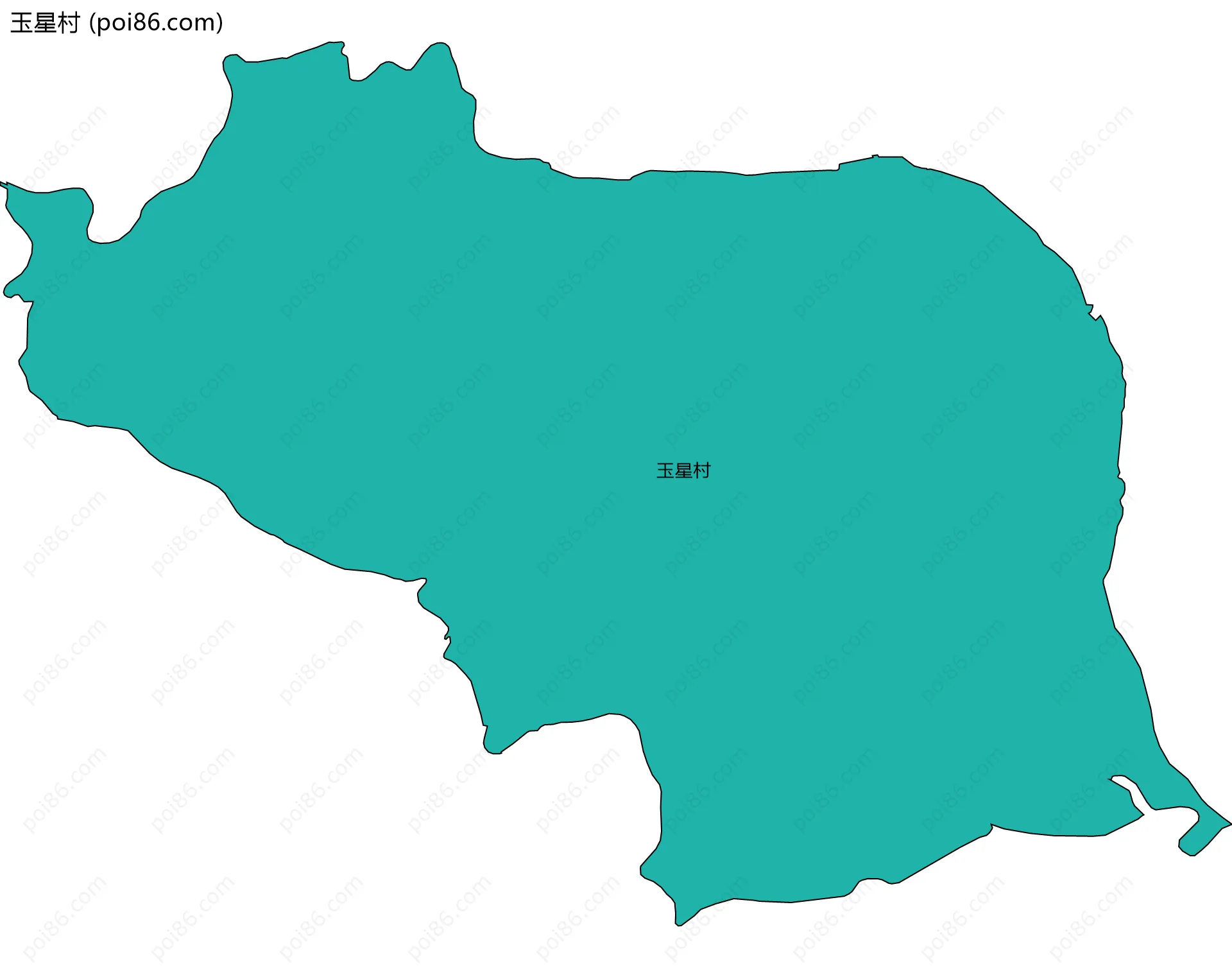 玉星村边界地图