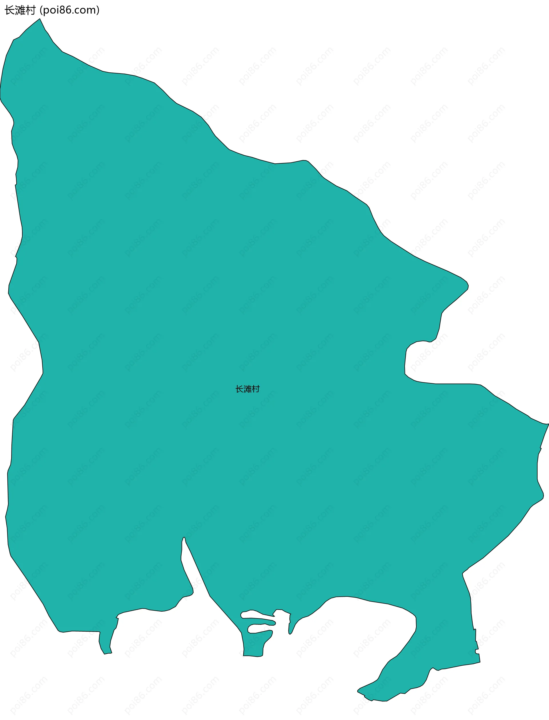 长滩村边界地图