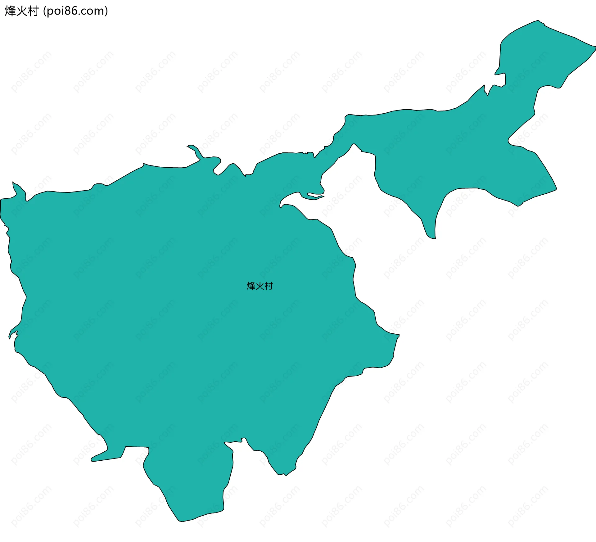 烽火村边界地图