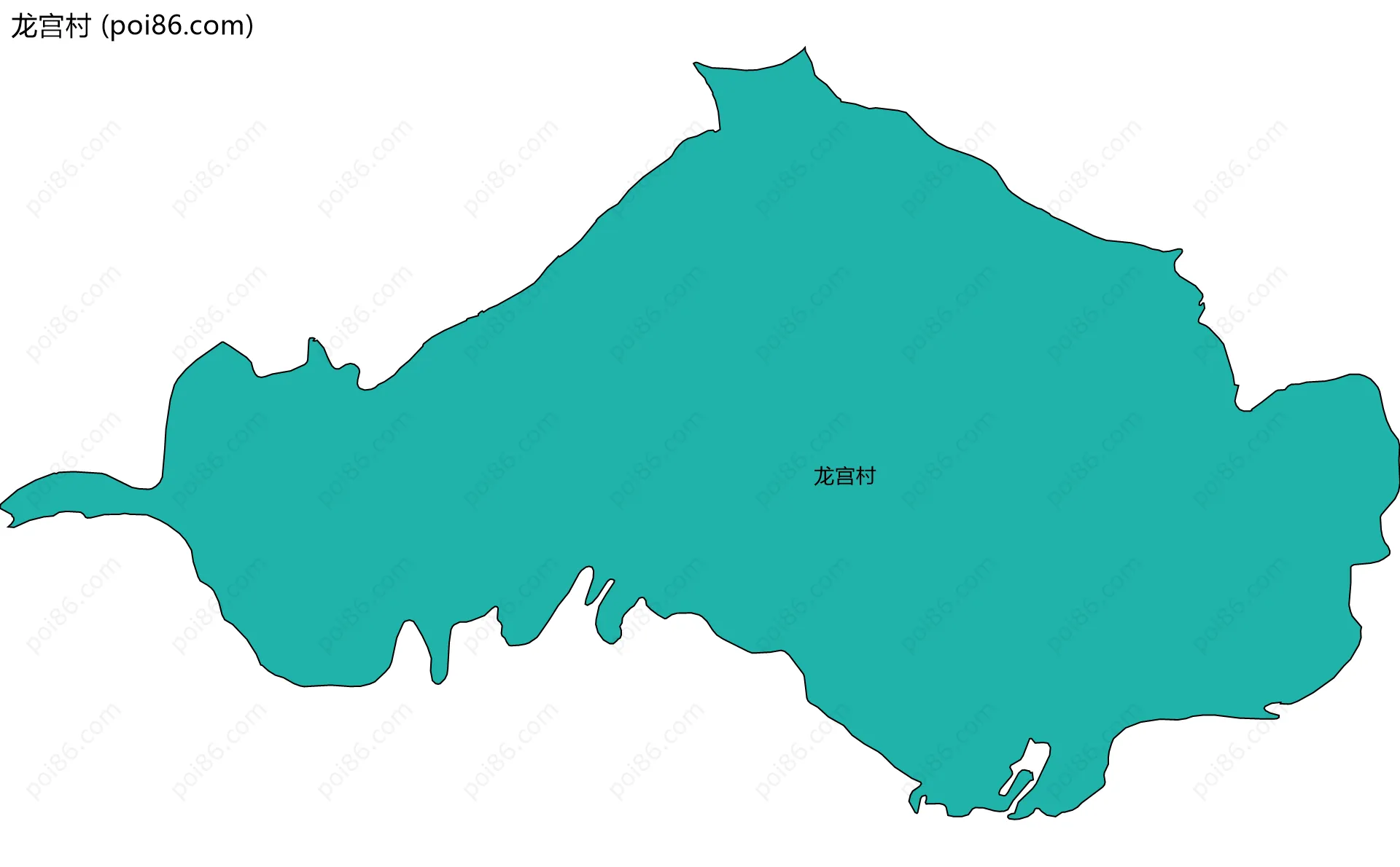 龙宫村边界地图