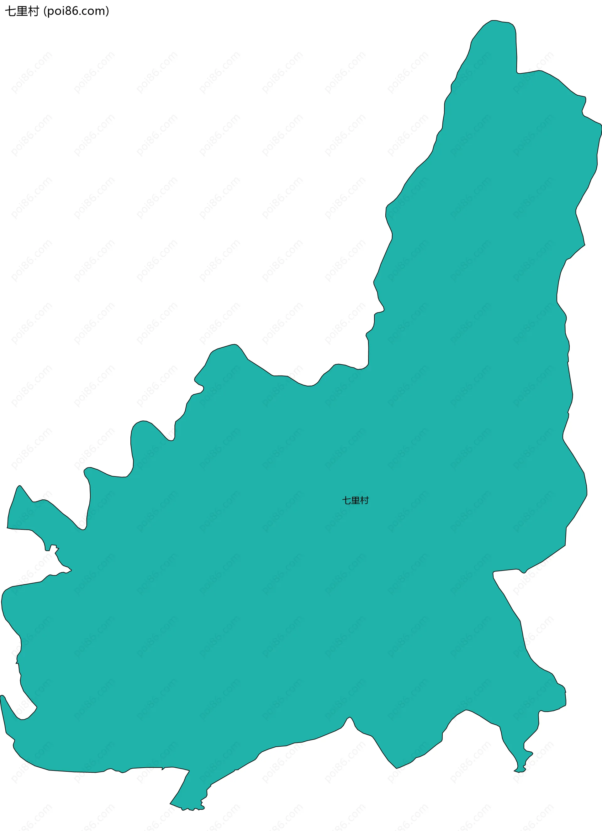 七里村边界地图