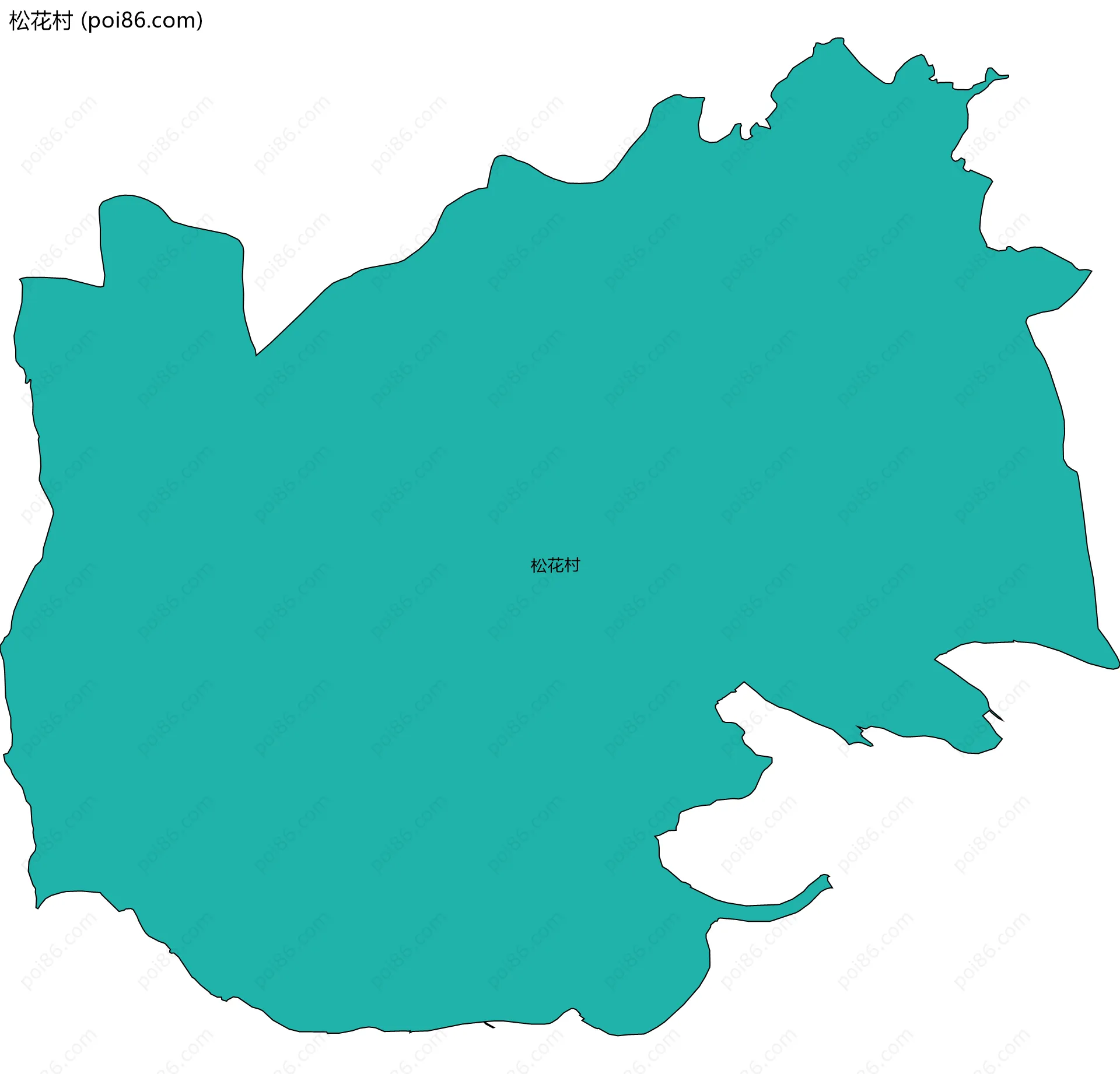 松花村边界地图