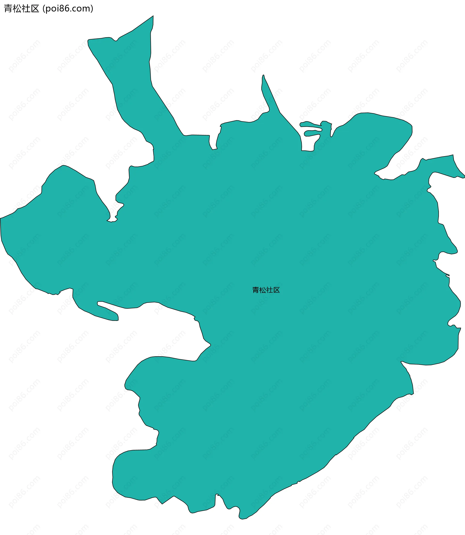 青松社区边界地图