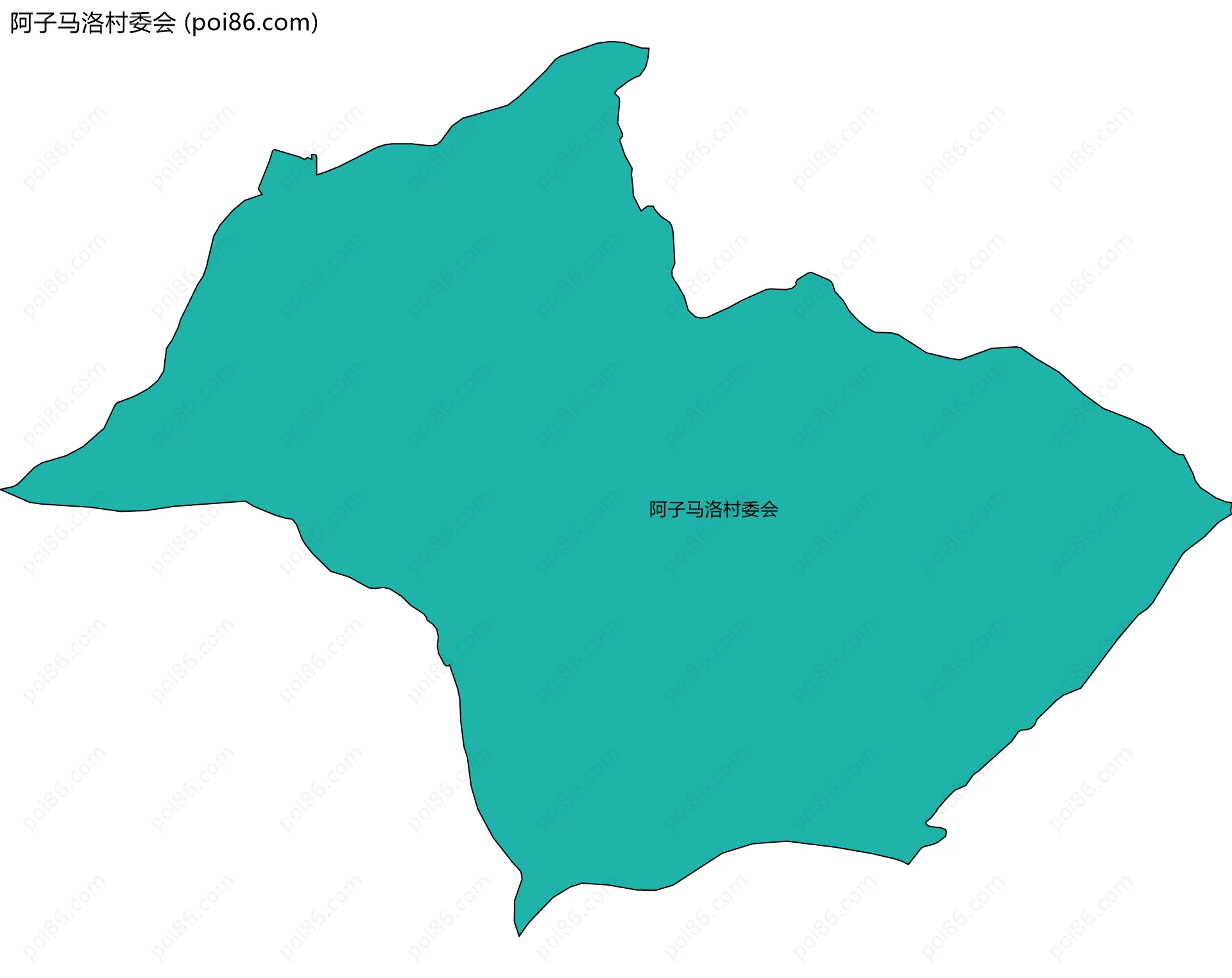 阿子马洛村委会边界地图