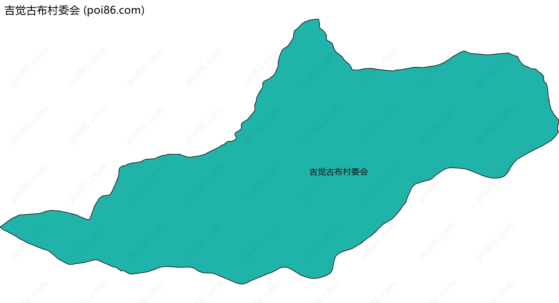 吉觉古布村委会边界地图