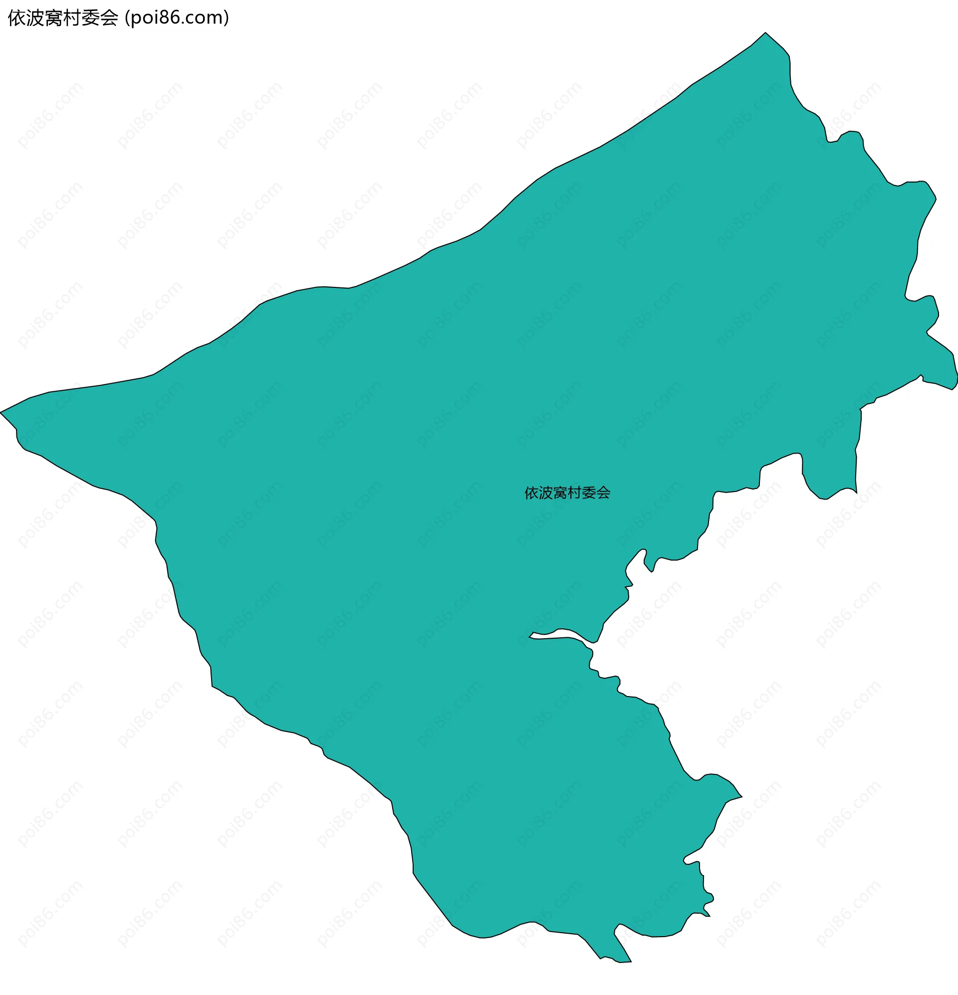 依波窝村委会边界地图