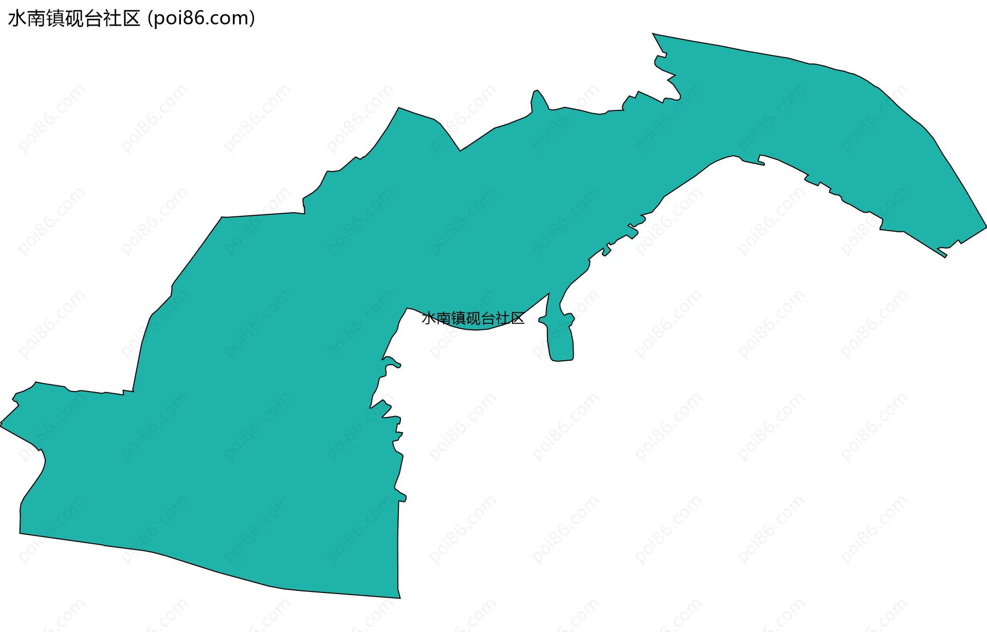 水南镇砚台社区边界地图