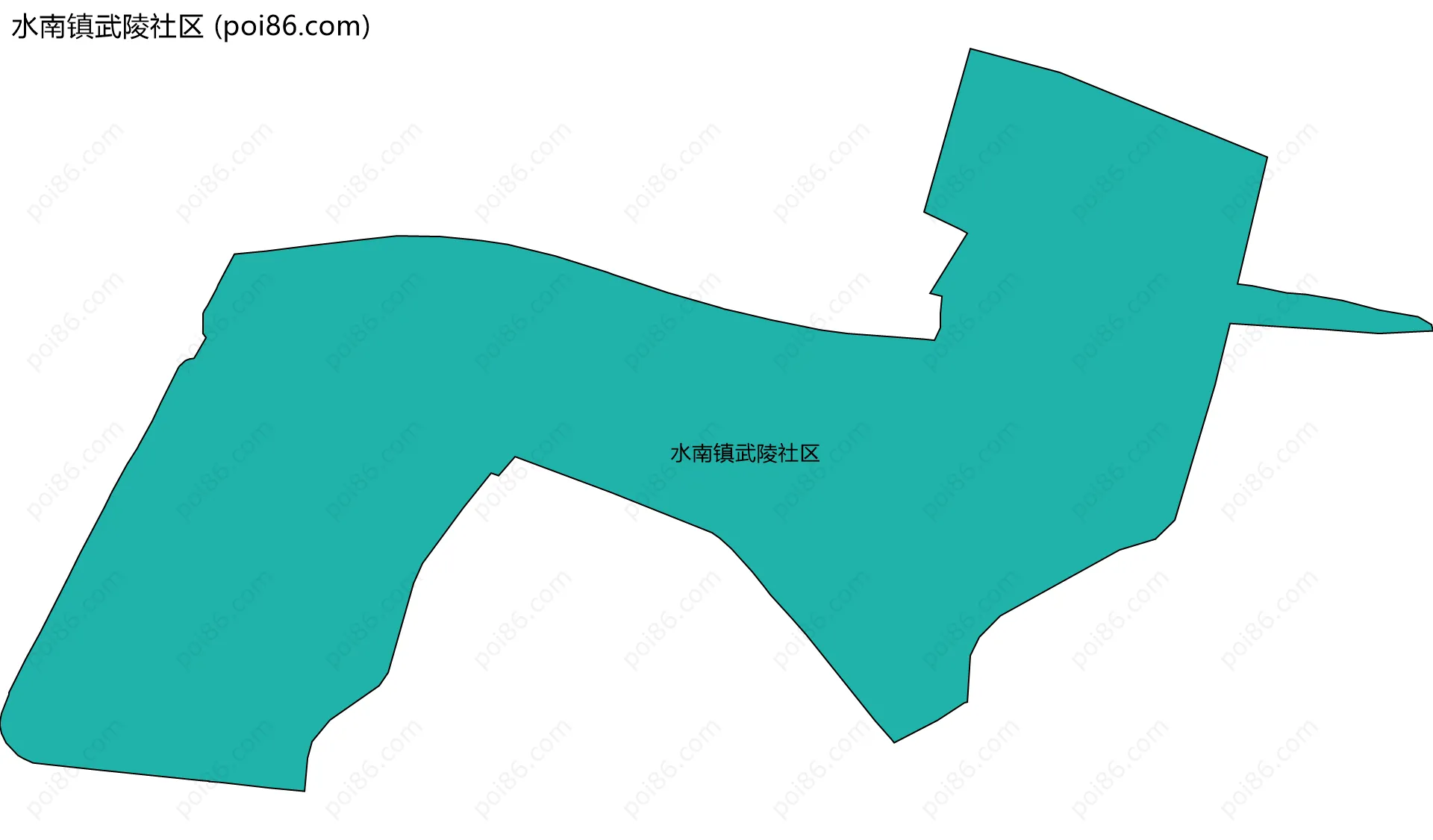 水南镇武陵社区边界地图