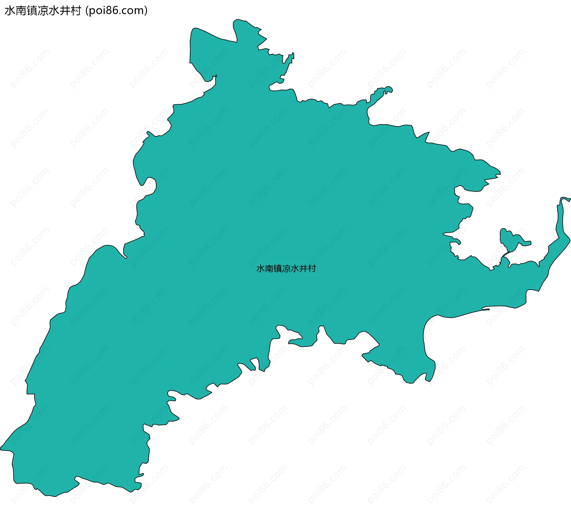 水南镇凉水井村边界地图