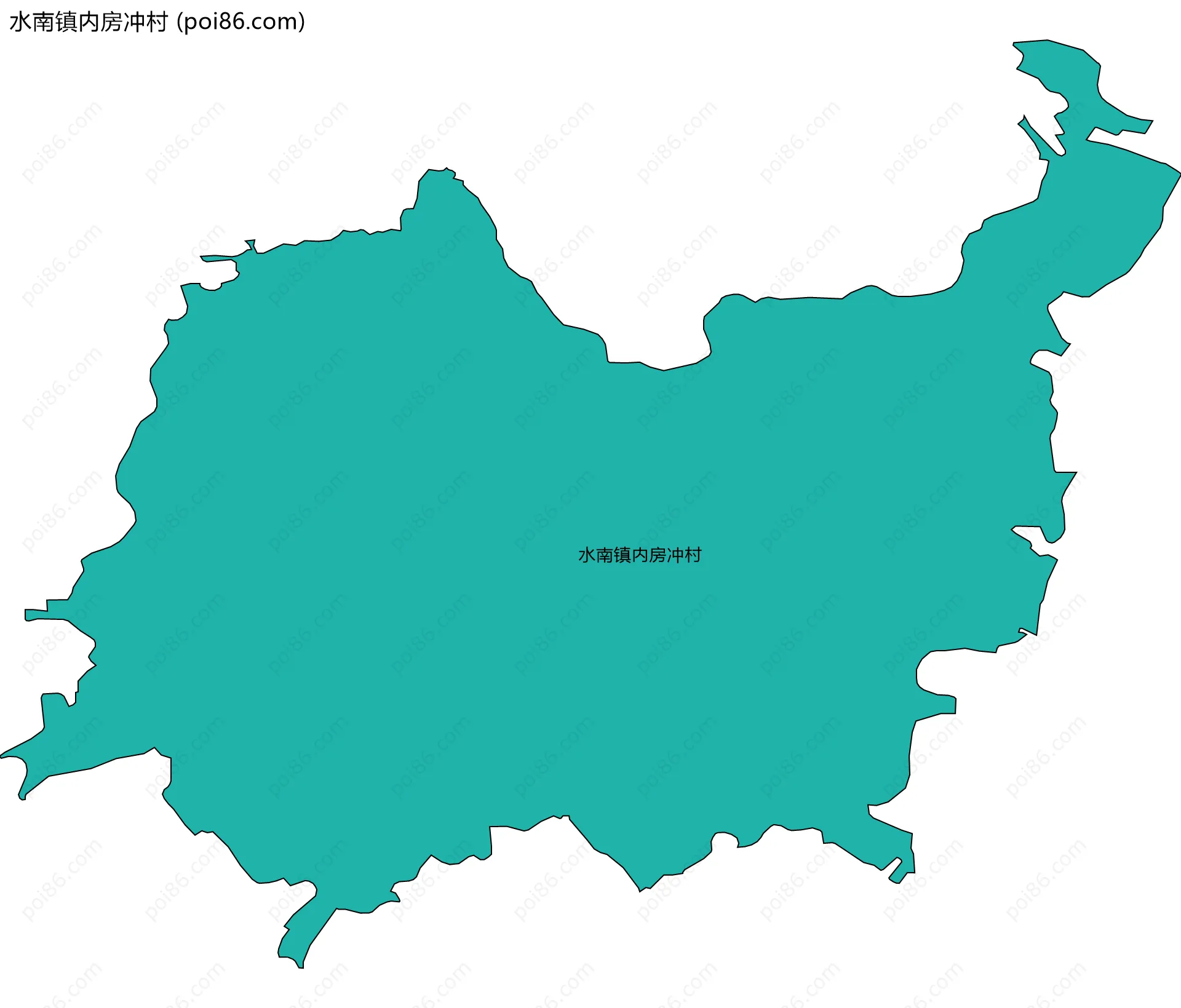 水南镇内房冲村边界地图