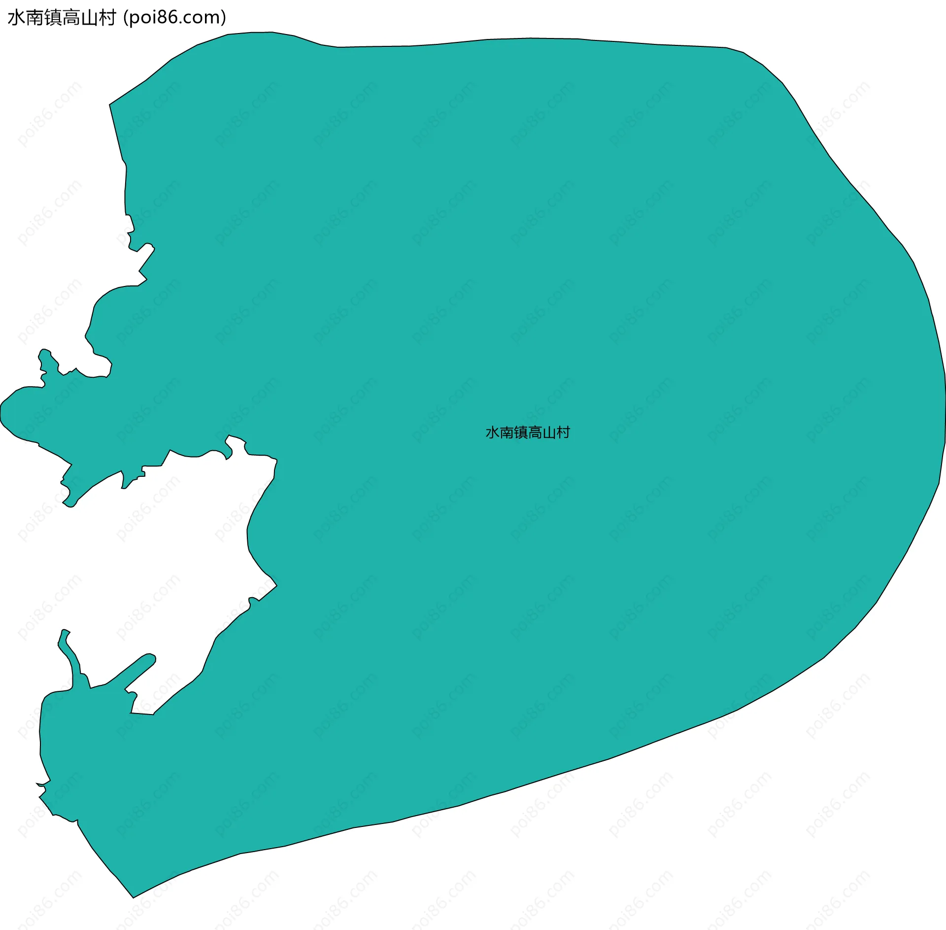 水南镇高山村边界地图