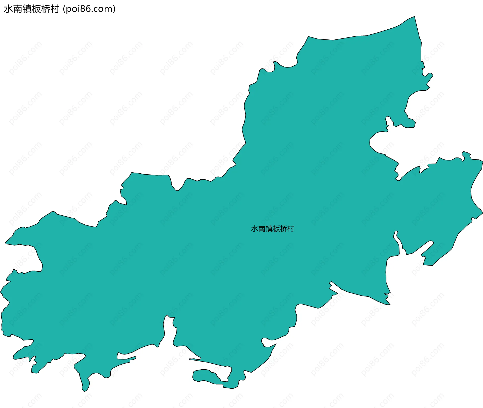 水南镇板桥村边界地图