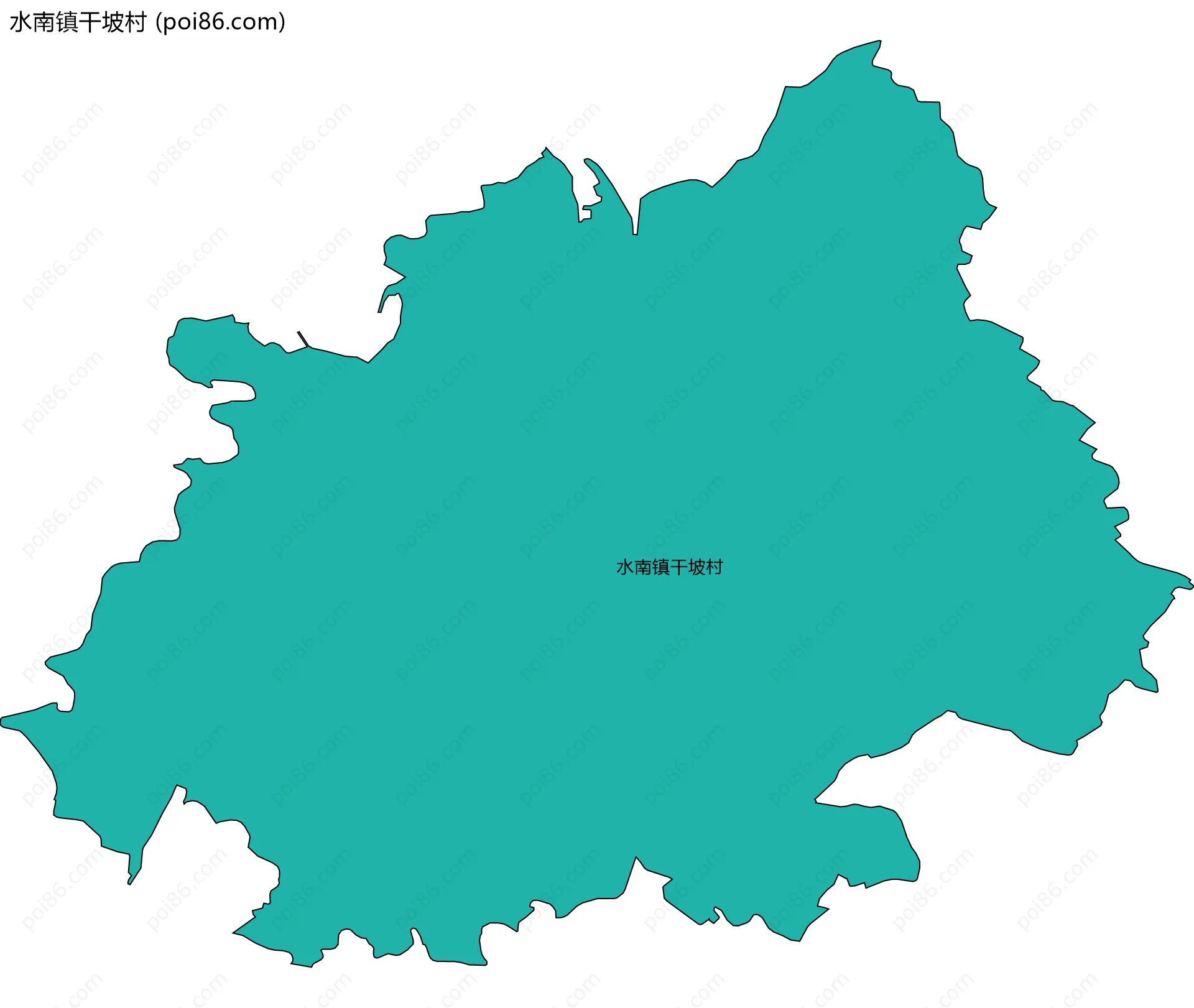 水南镇干坡村边界地图