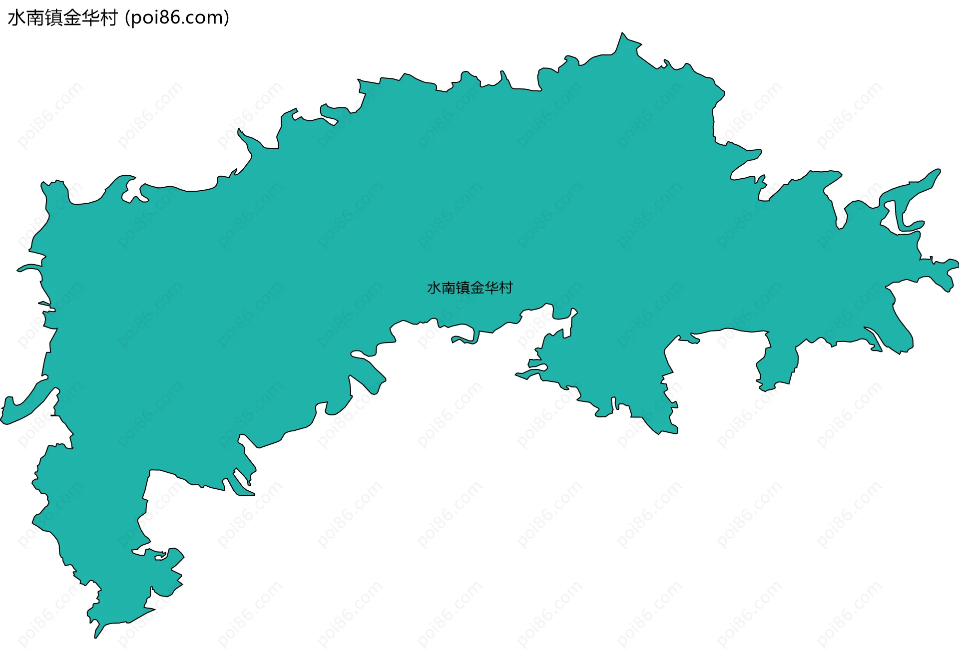 水南镇金华村边界地图