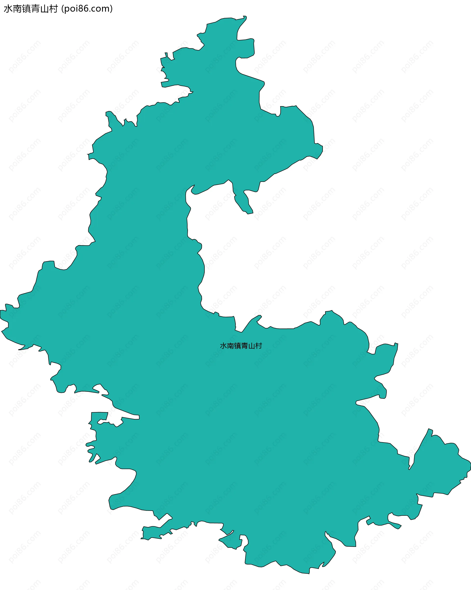 水南镇青山村边界地图