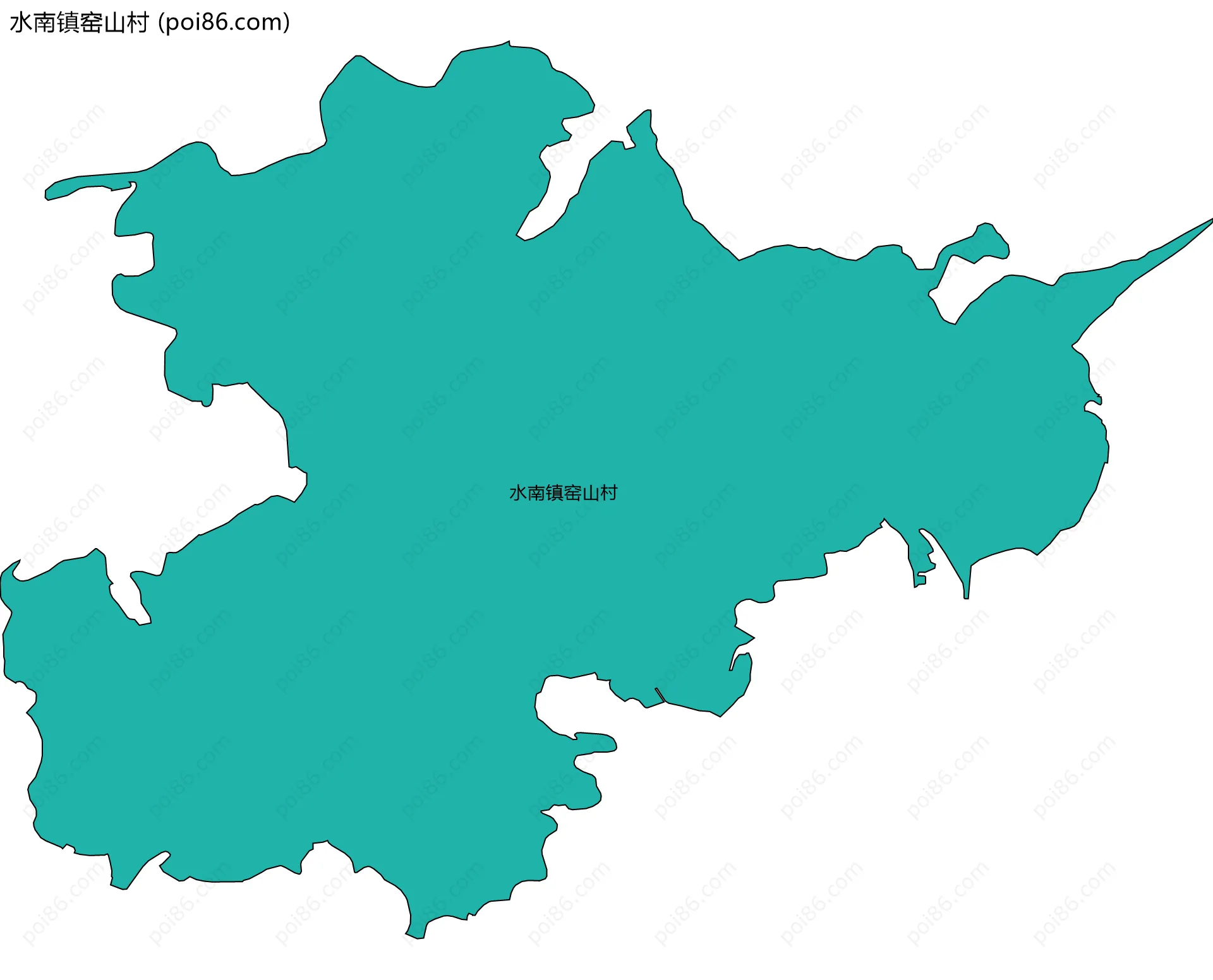 水南镇窑山村边界地图