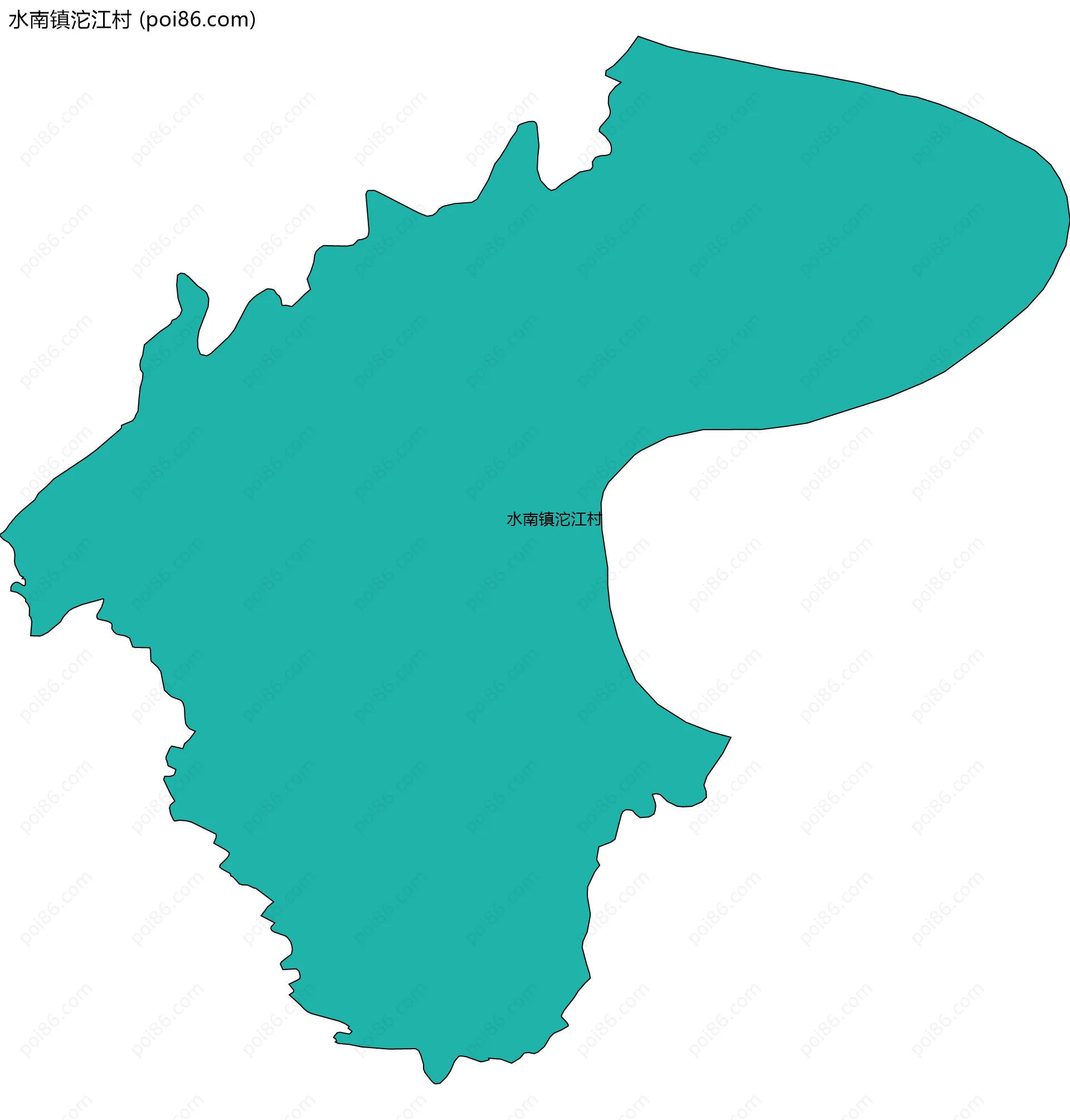 水南镇沱江村边界地图