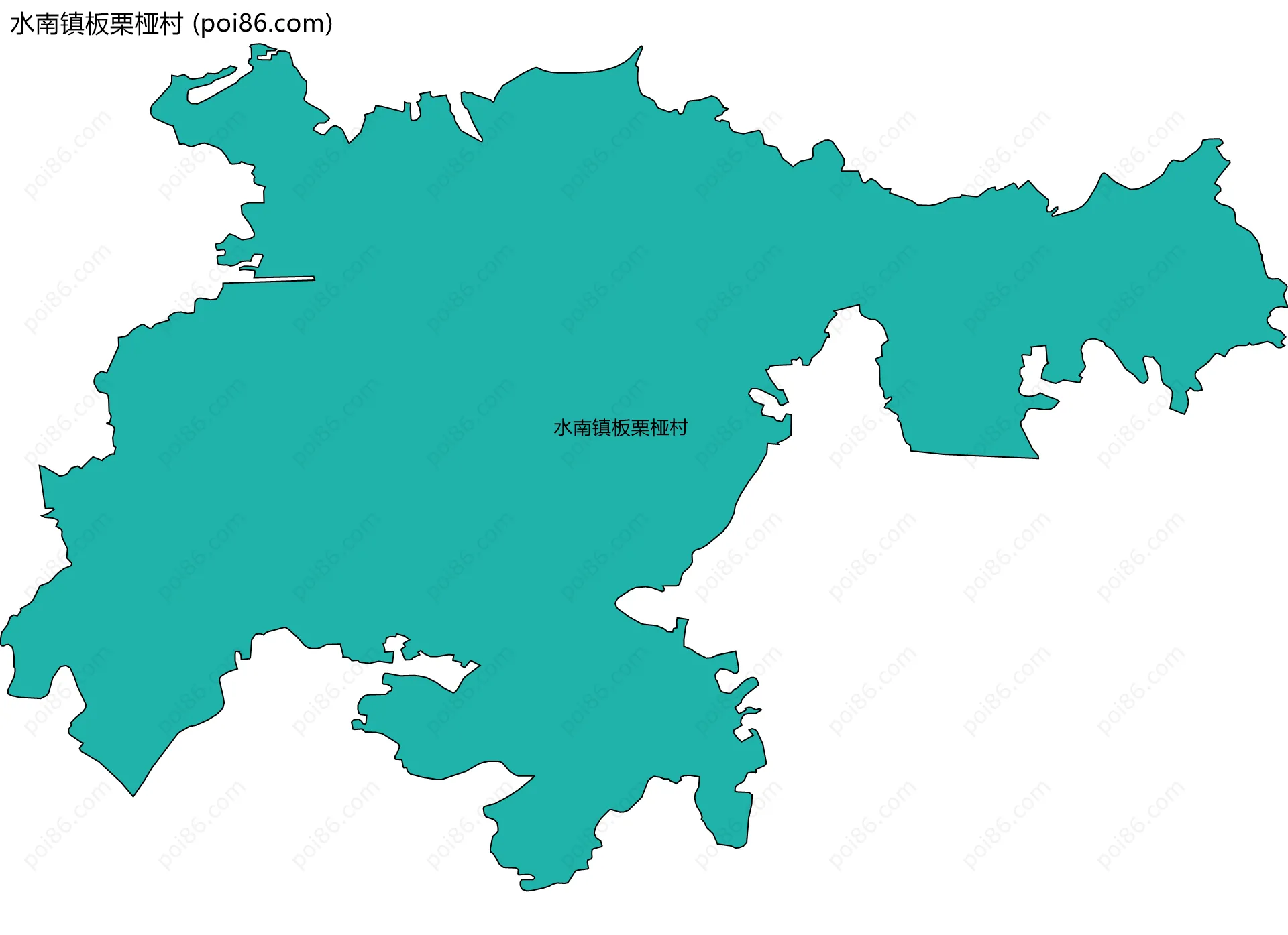 水南镇板栗桠村边界地图