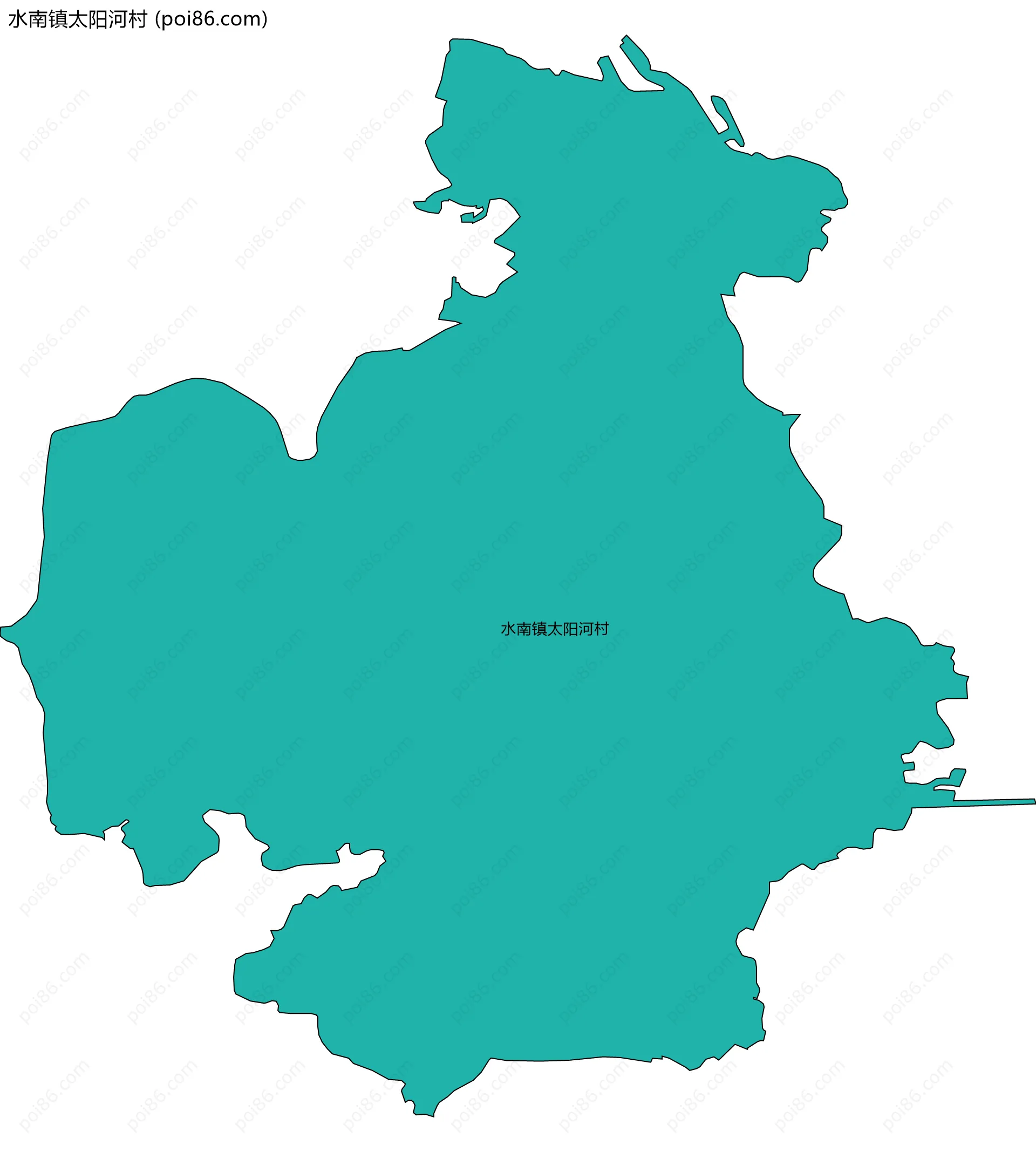 水南镇太阳河村边界地图