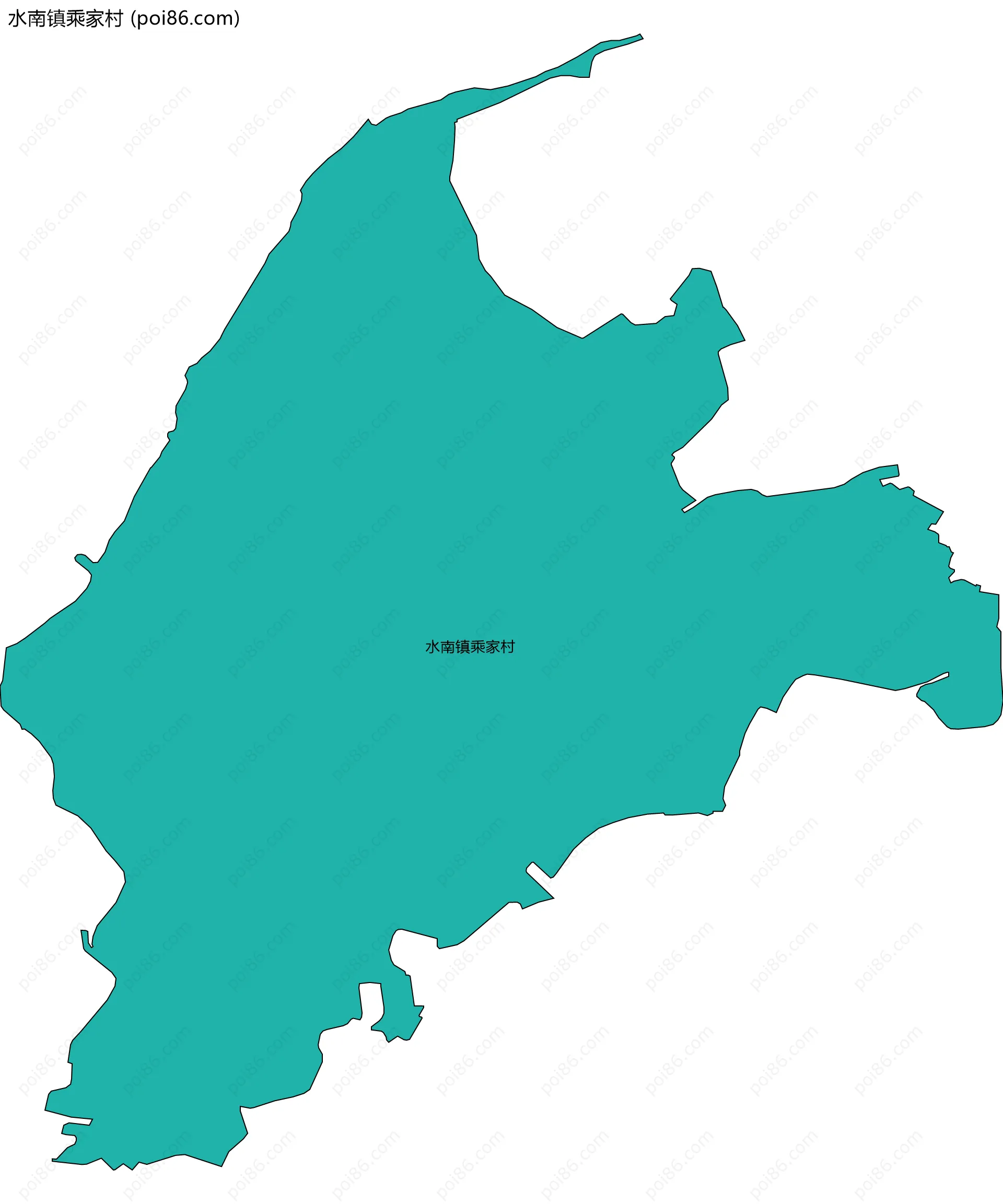 水南镇乘家村边界地图