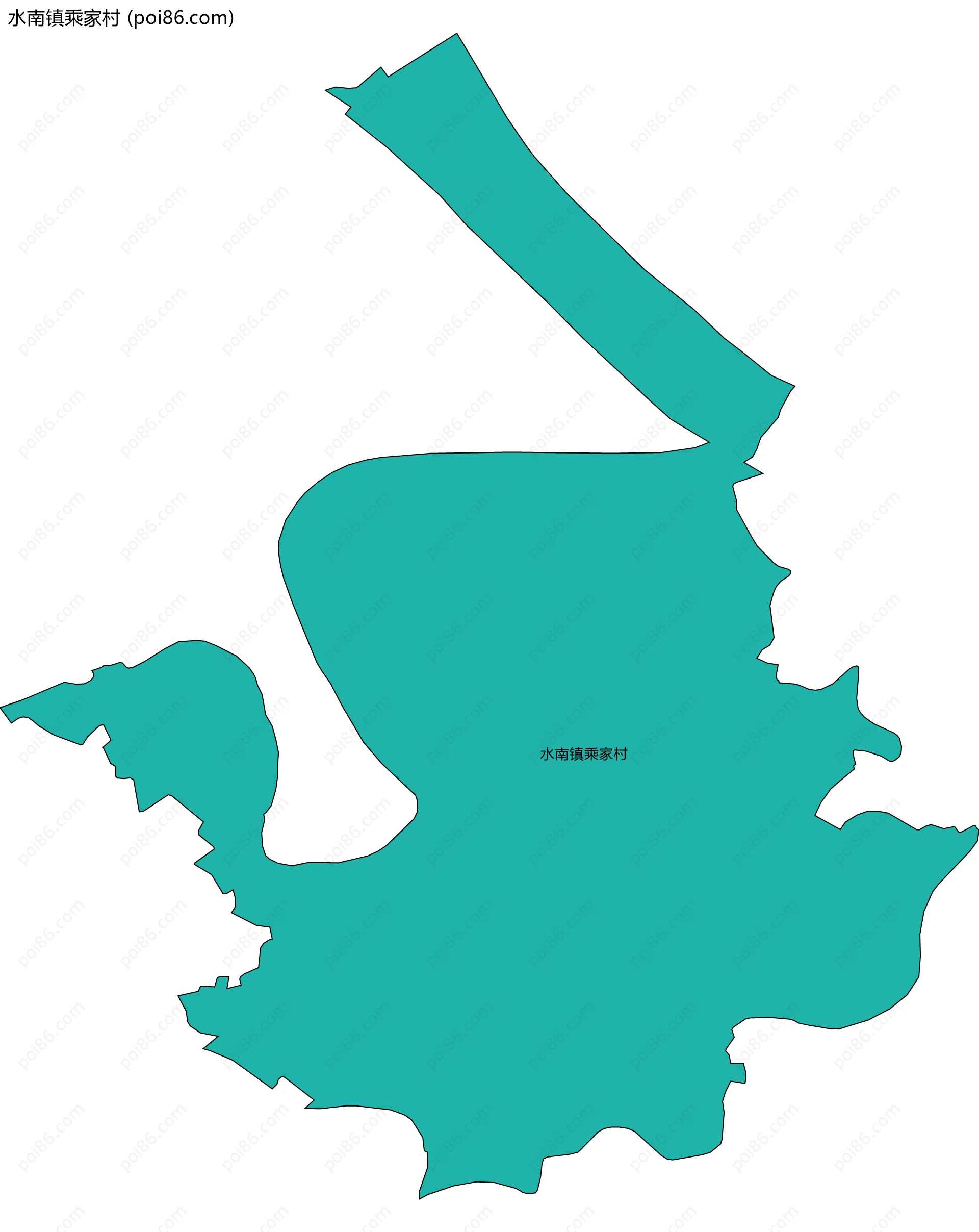 水南镇乘家村边界地图