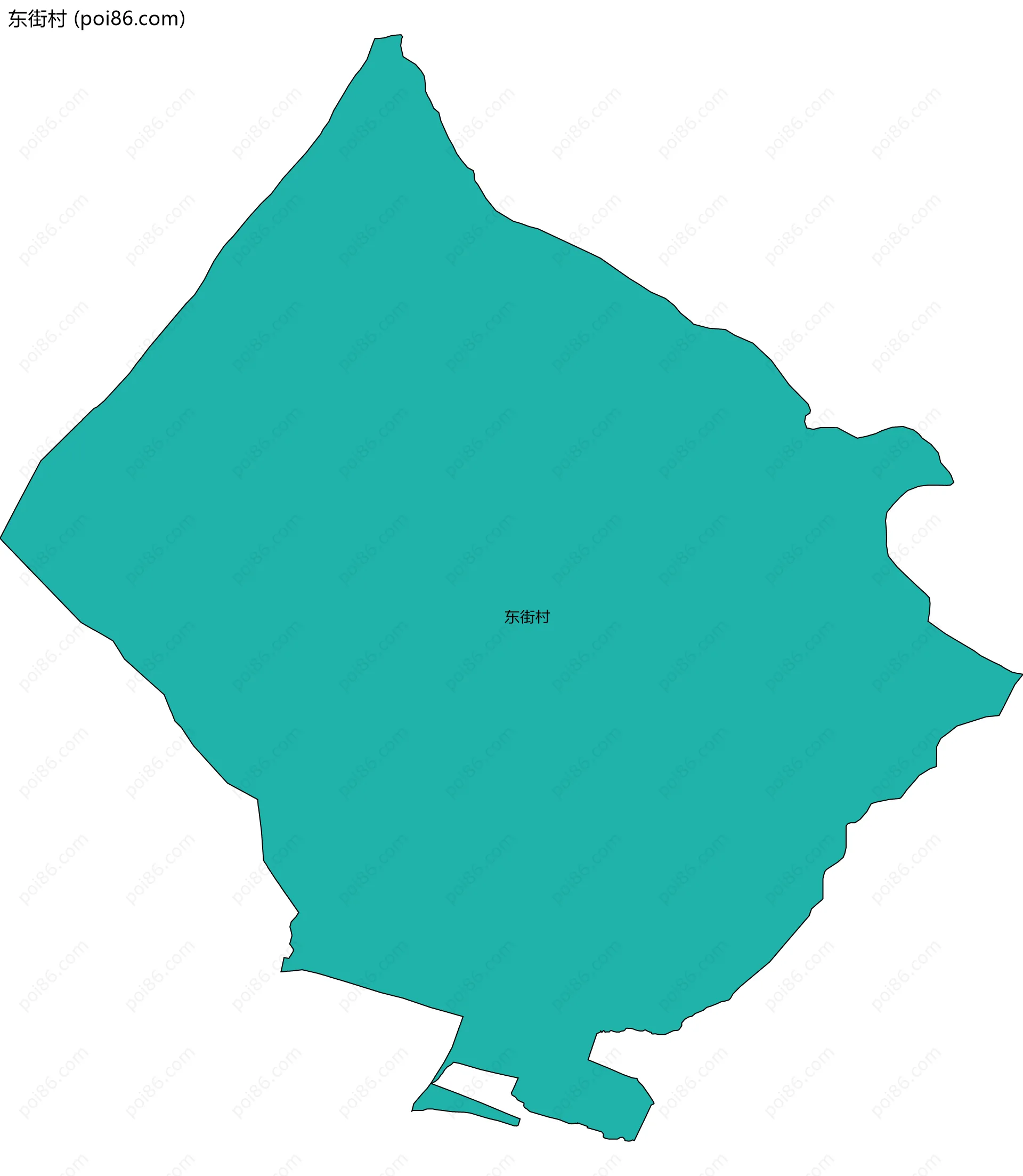东街村边界地图