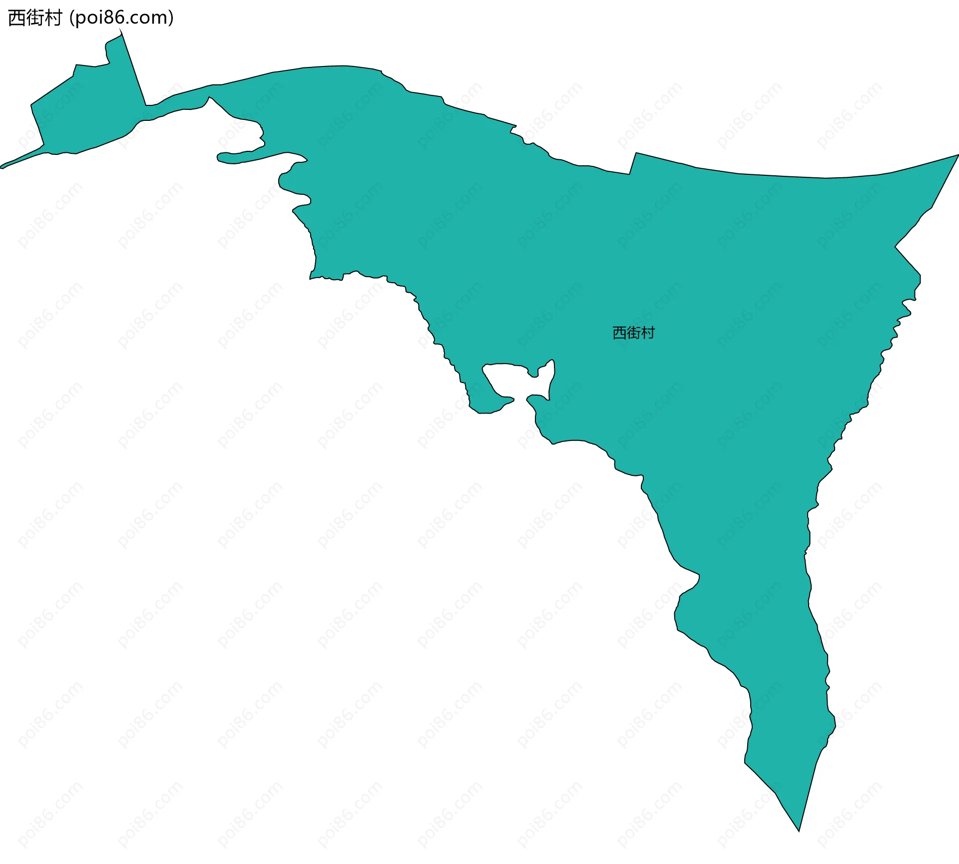 西街村边界地图