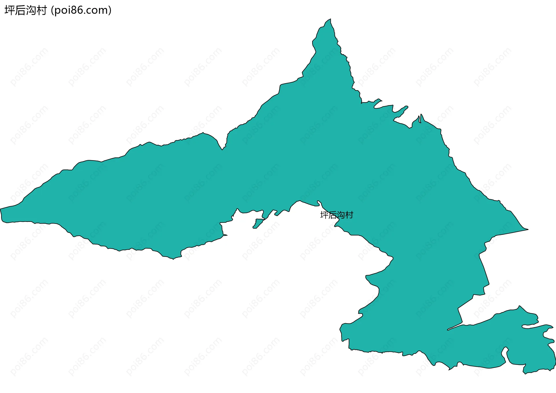 坪后沟村边界地图