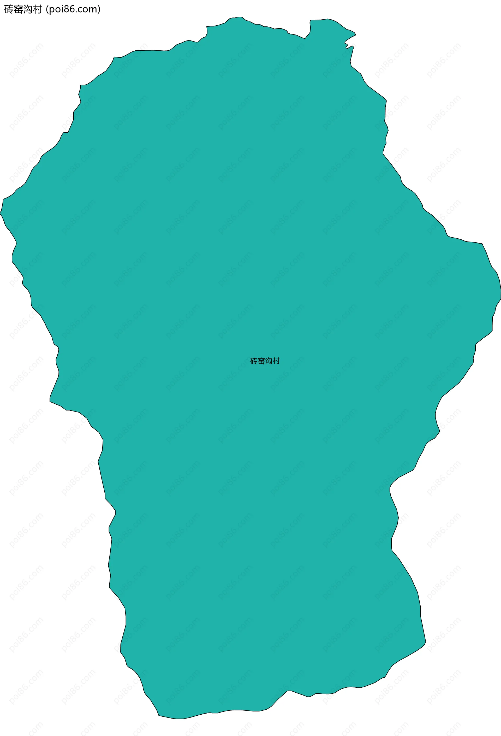 砖窑沟村边界地图